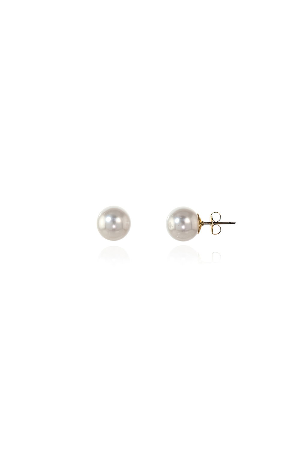 White Cachet London Mac 10 White Pearl Earrings, Image 1 of 2