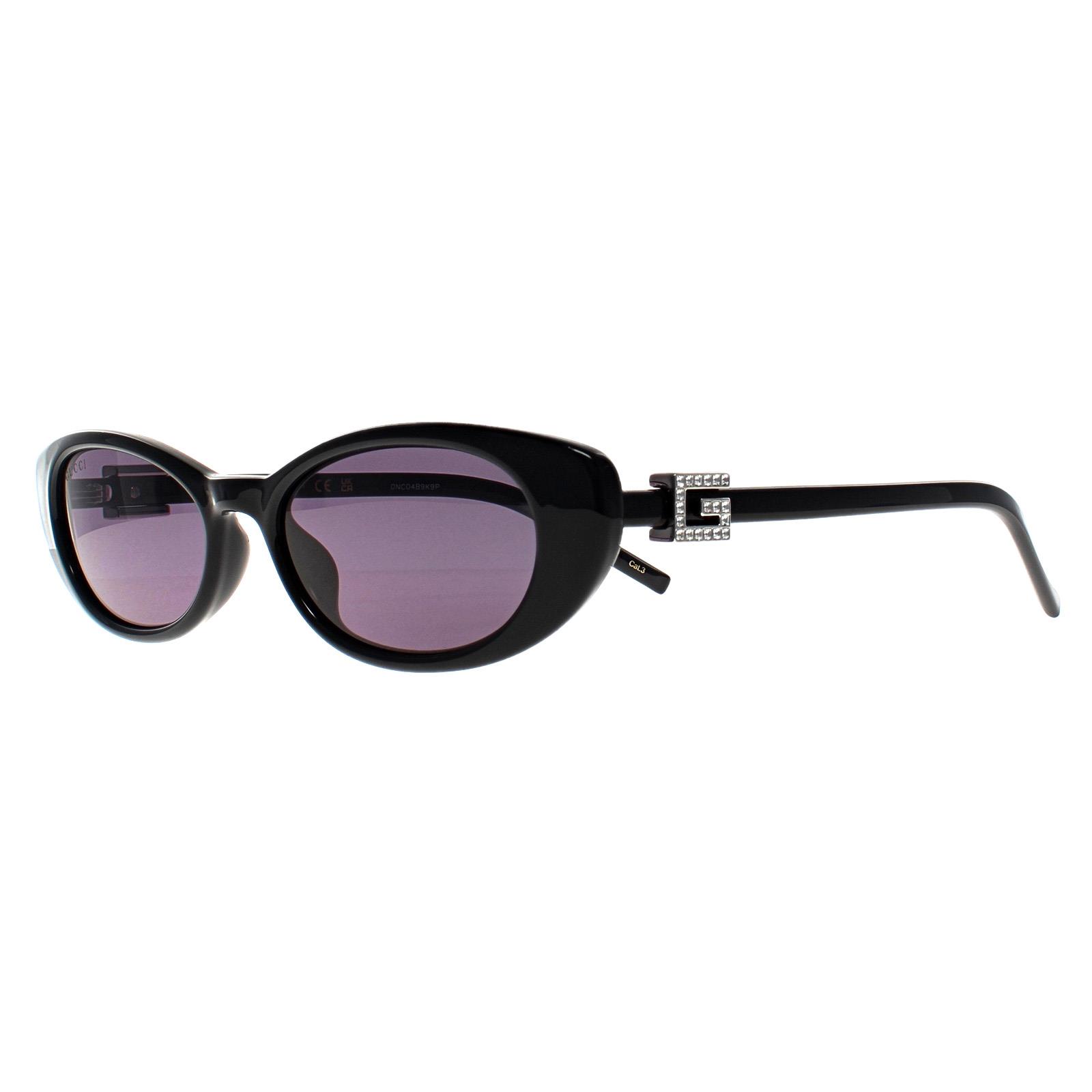 Black Cat Eye Black with Silver Crystal Stud Detail Grey GG1680S, Image 2 of 4
