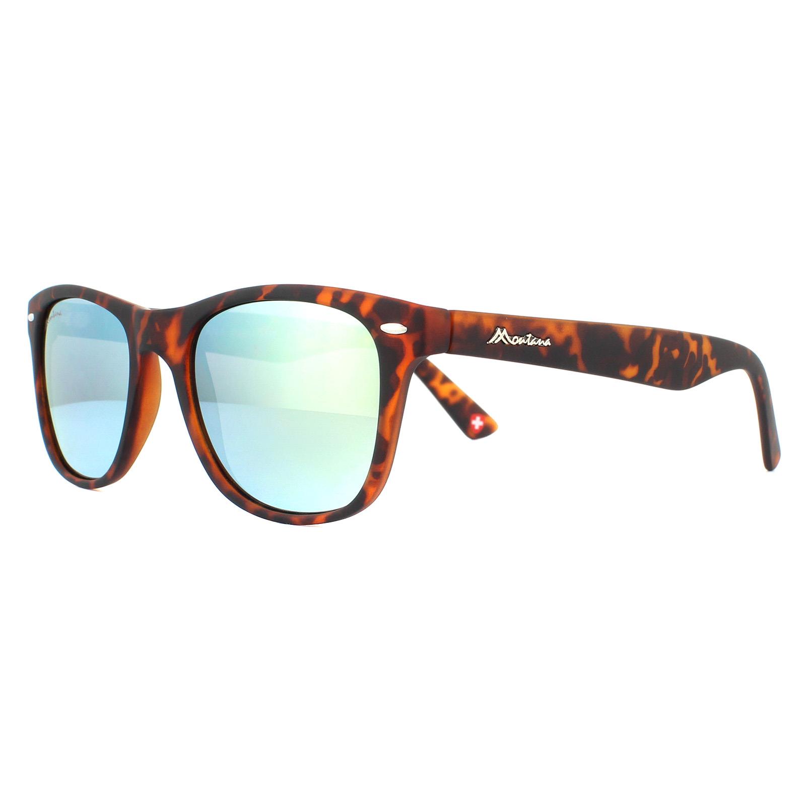 Brown Montana Brown Rectangle Matte Turtle Brown Rubbertouch Gold Pink Sunglasses, Image 2 of 4