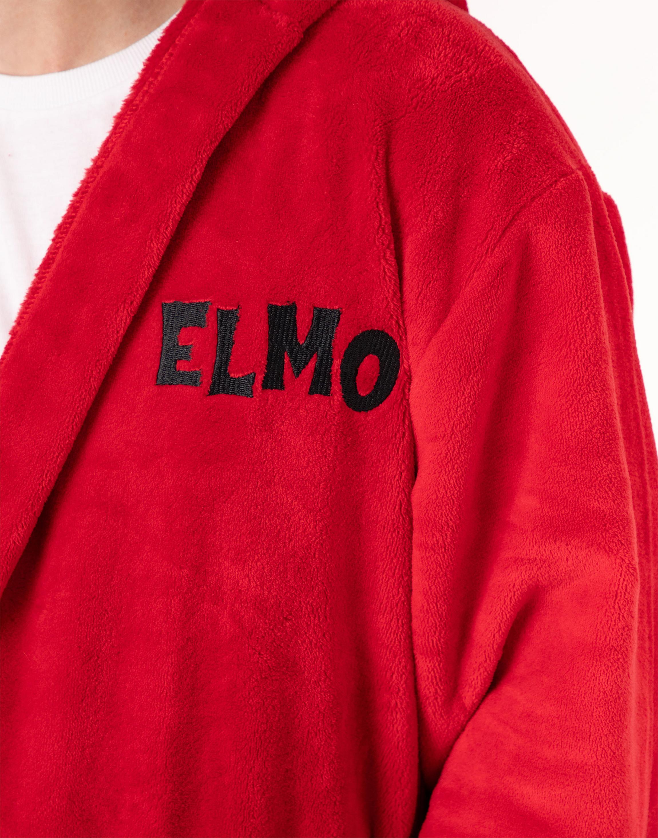 Red Sesame Street Elmo Small Hooded Bathrobe, Image 4 of 6
