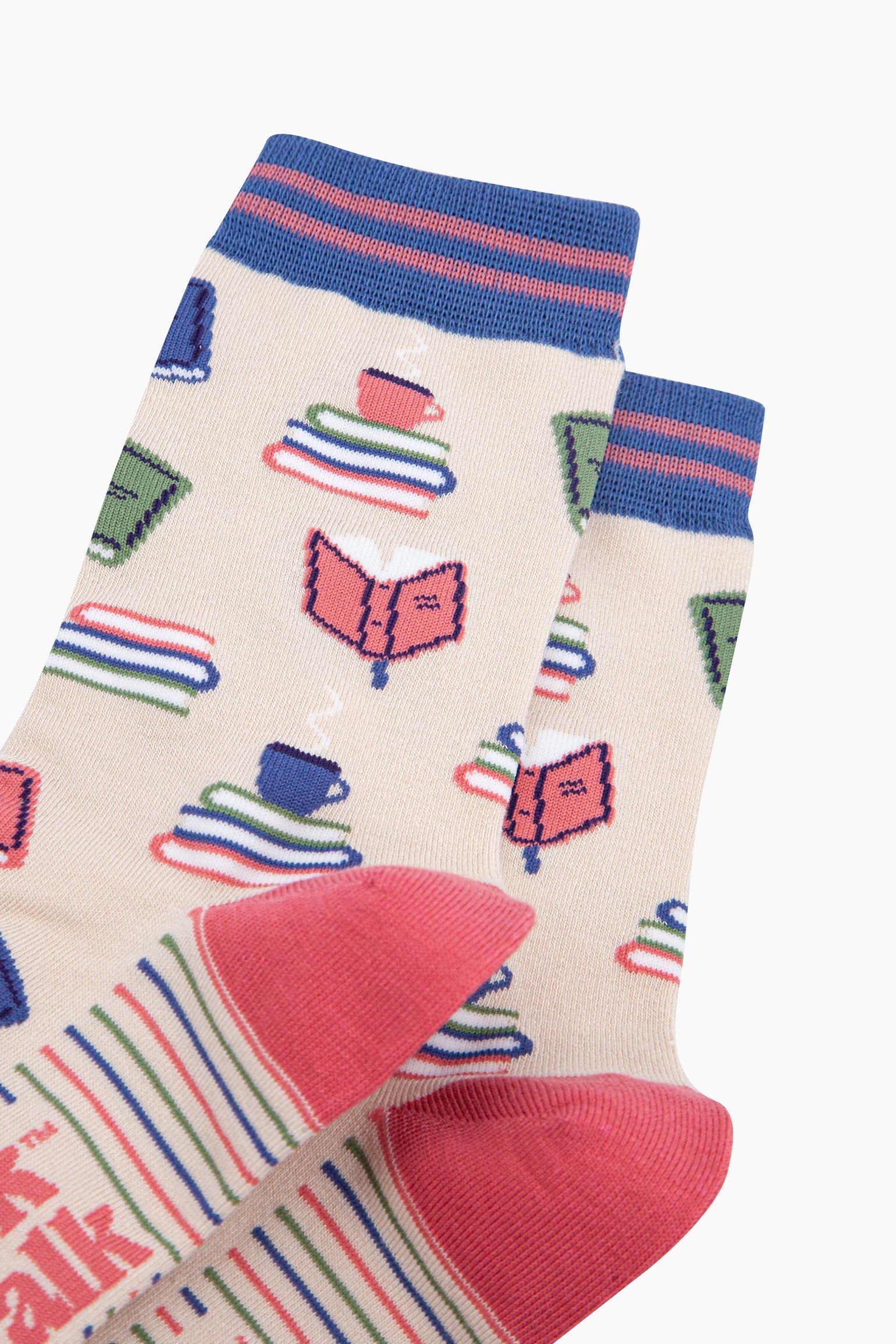 Multi Book Lover Bamboo Socks, Image 2 of 4