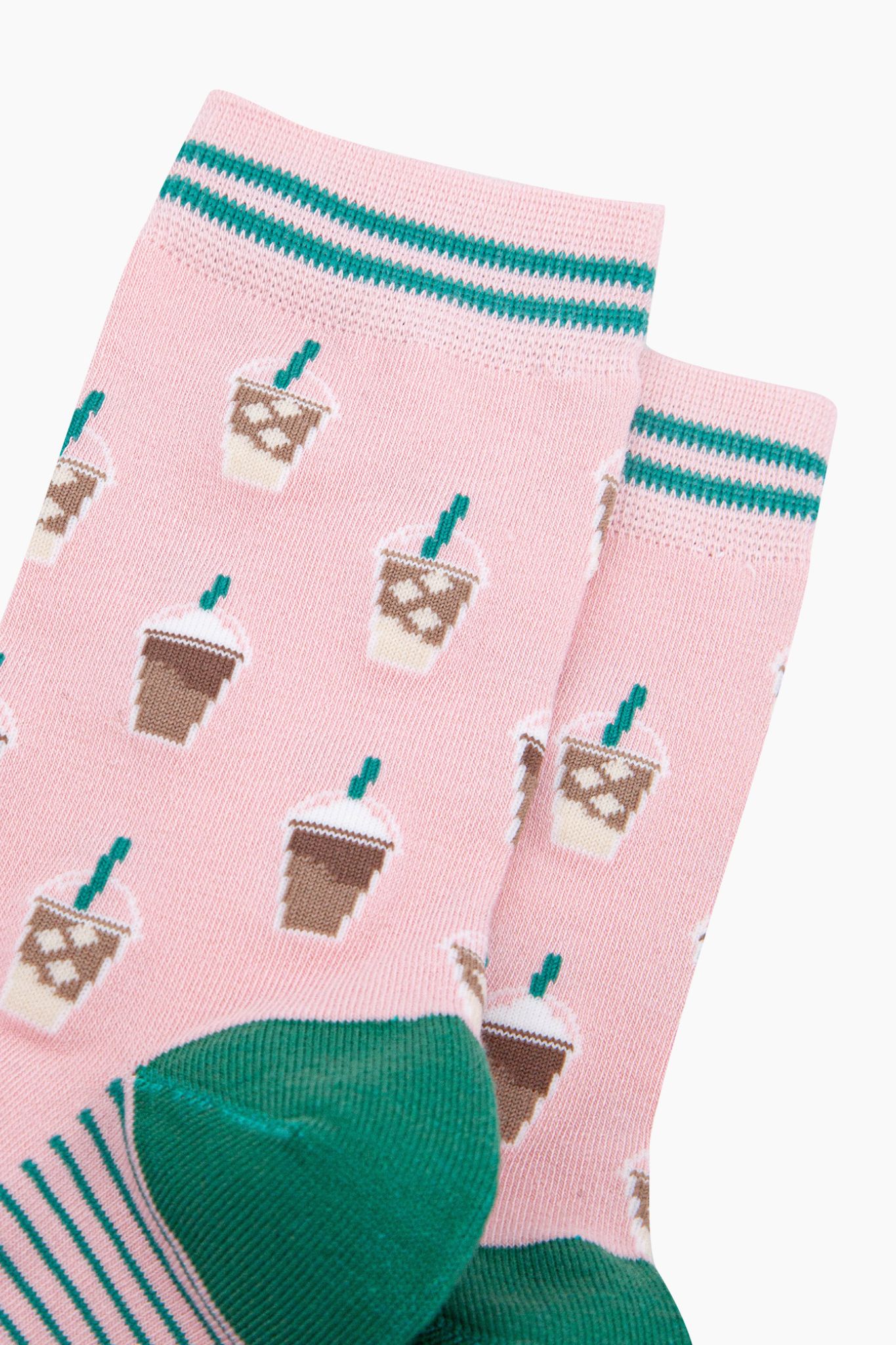 Light Pink Iced Coffee Bamboo Socks in Pink, Image 2 of 4