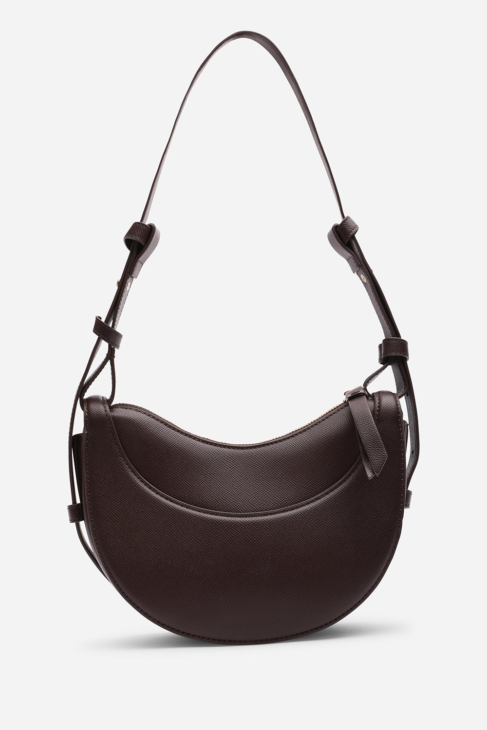 Dark Brown Envie Crescent Faux Leather Shoulder Bag, Image 1 of 6