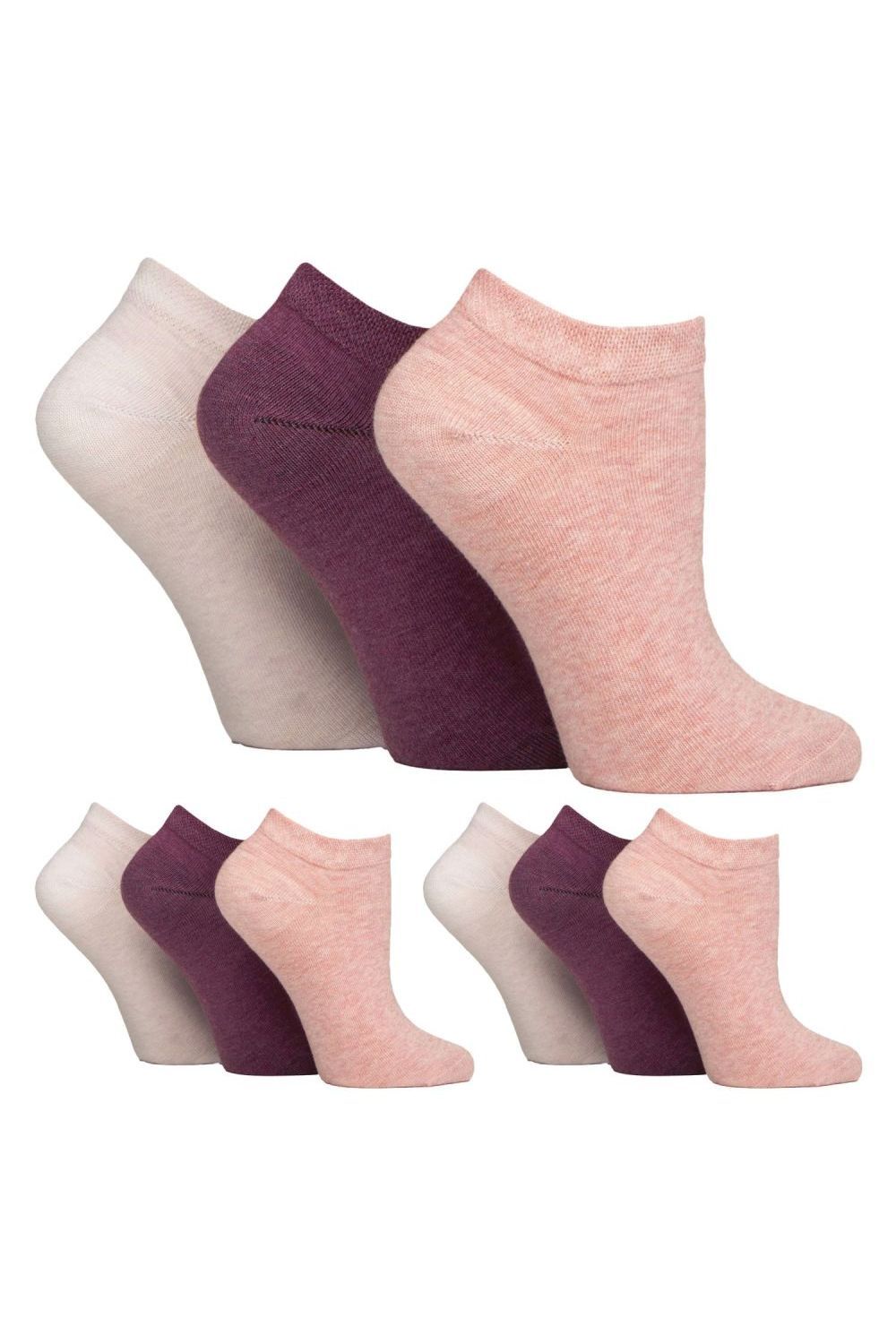 Cream 9 Pack Trainer Cotton Socks, Image 1 of 2