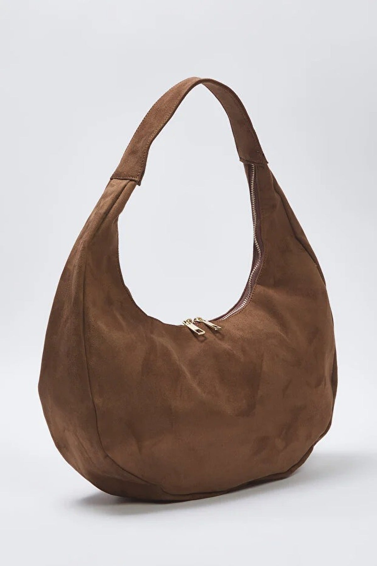 Brown Oversized Padded Hobo Shoulder Bag, Image 2 of 4