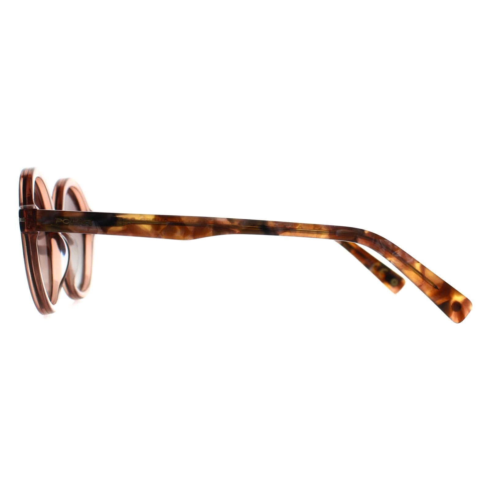 Beige Round Transparent Nude Brown Brown Polarized Gold 122, Image 3 of 3