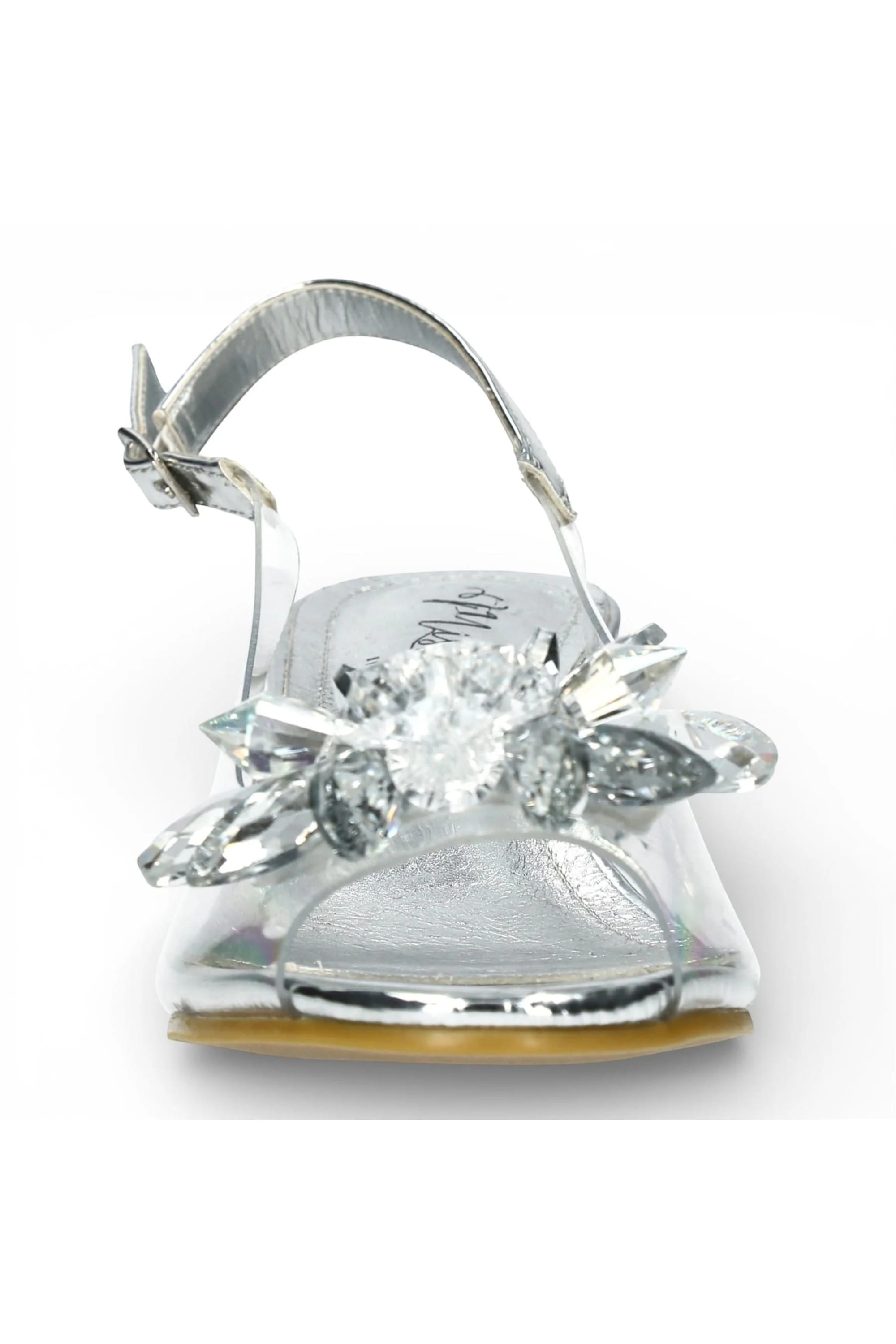 Silver Women’s Cinderella Heel Sandals-Mily-22, Image 4 of 7