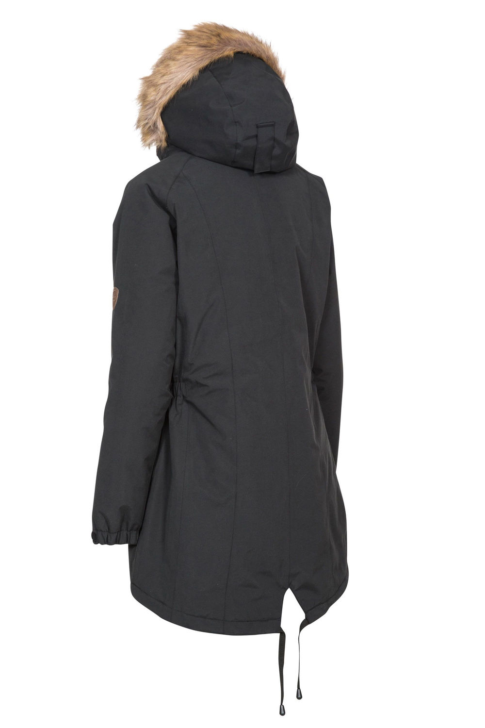 Black Celebrity Insulated Longline Parka Jacket, Image 3 of 5