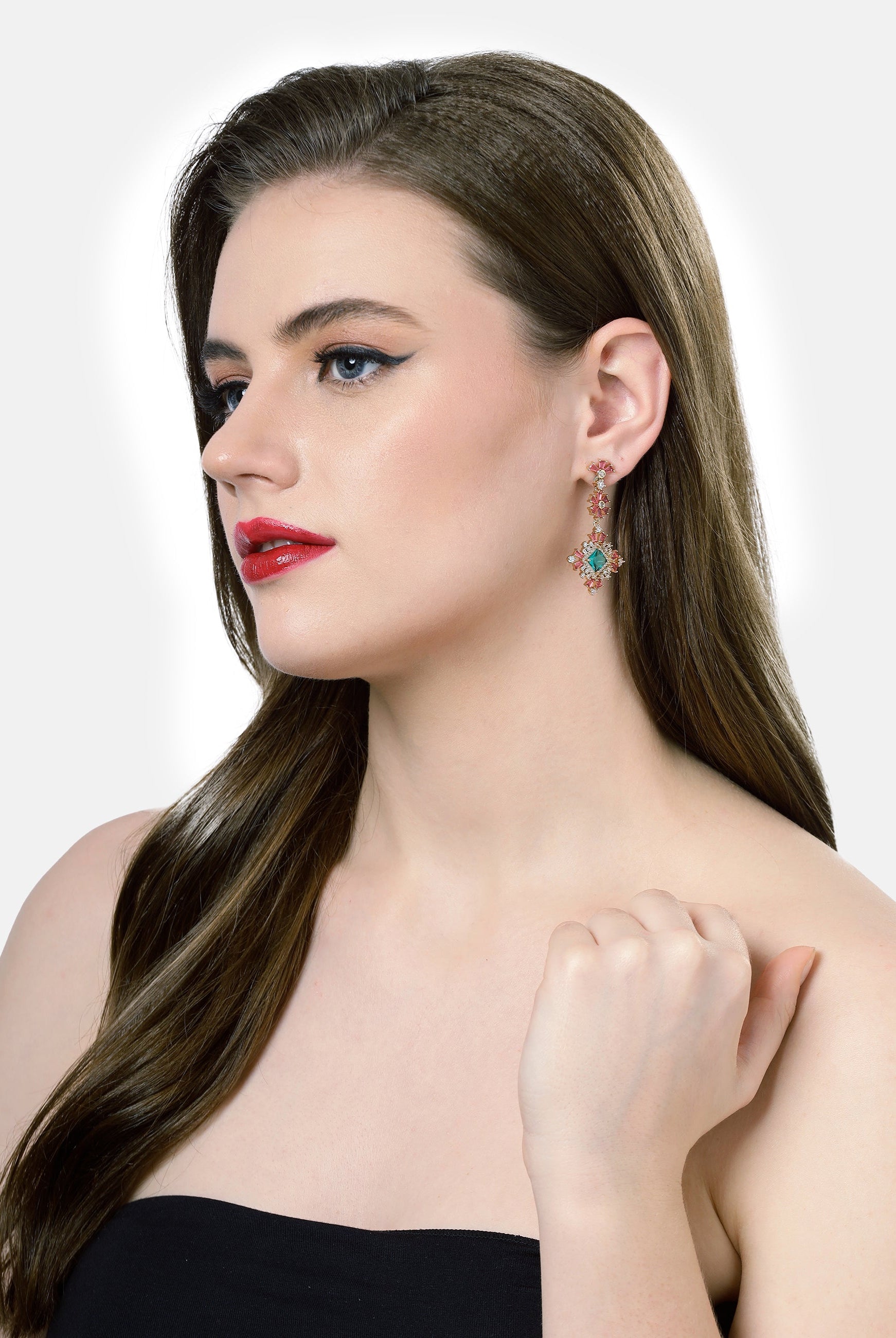 Multi AVANT-GARDE PARIS Multi Daisy Drop Earrings, Image 4 of 4
