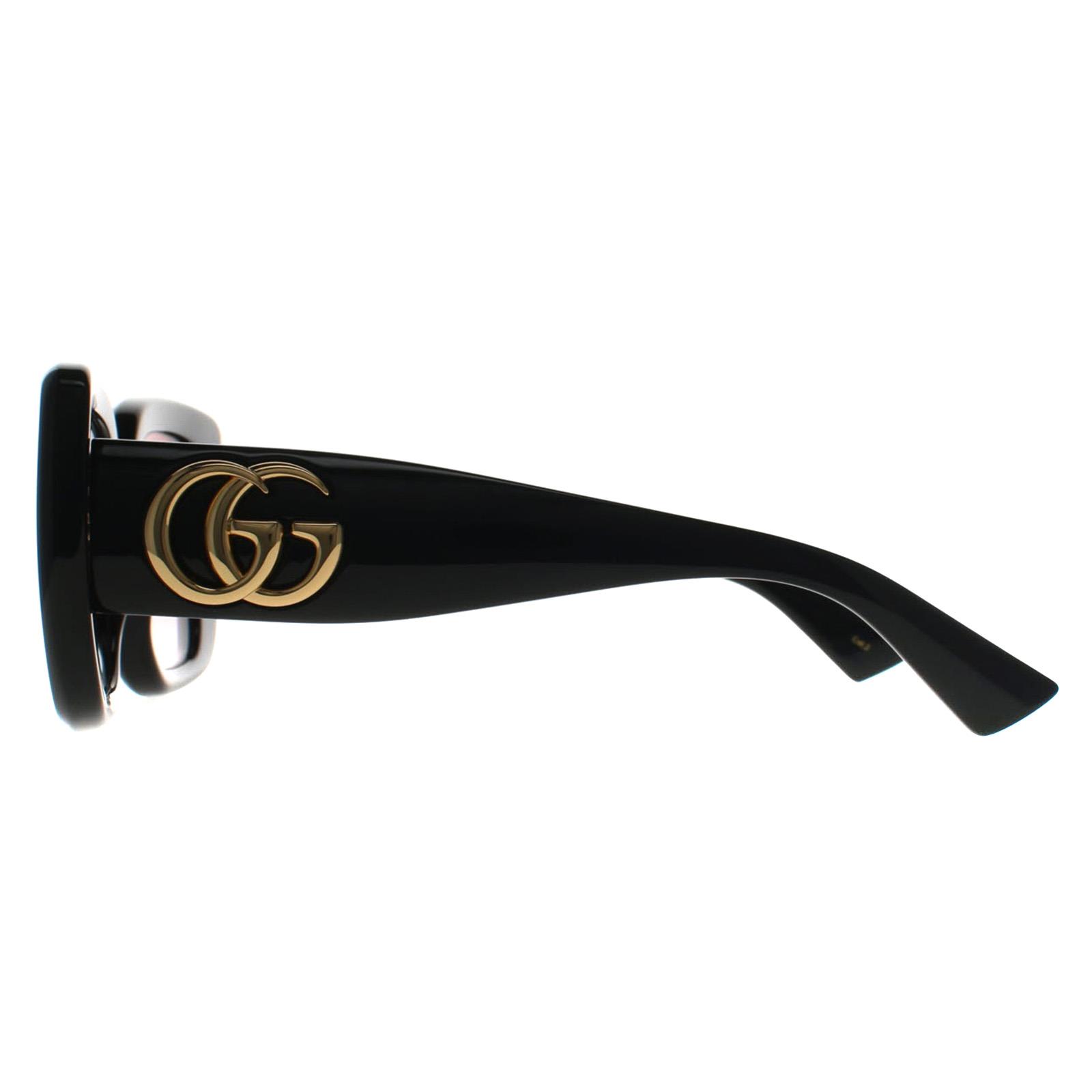 Black Gucci Black Square Shiny Black Red Gradient  GG1975S, Image 3 of 3