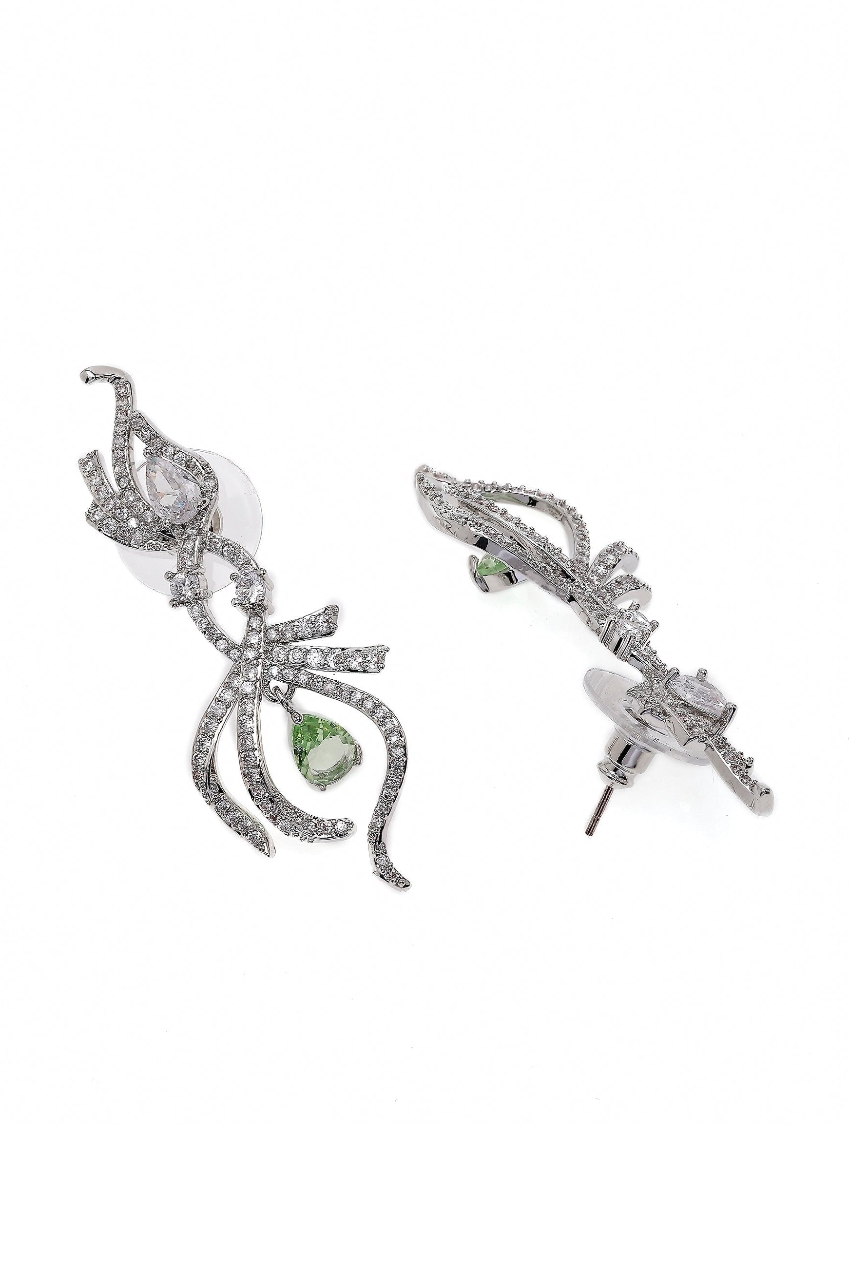 Silver Infinity Pear shaped Earrings, Image 3 of 4