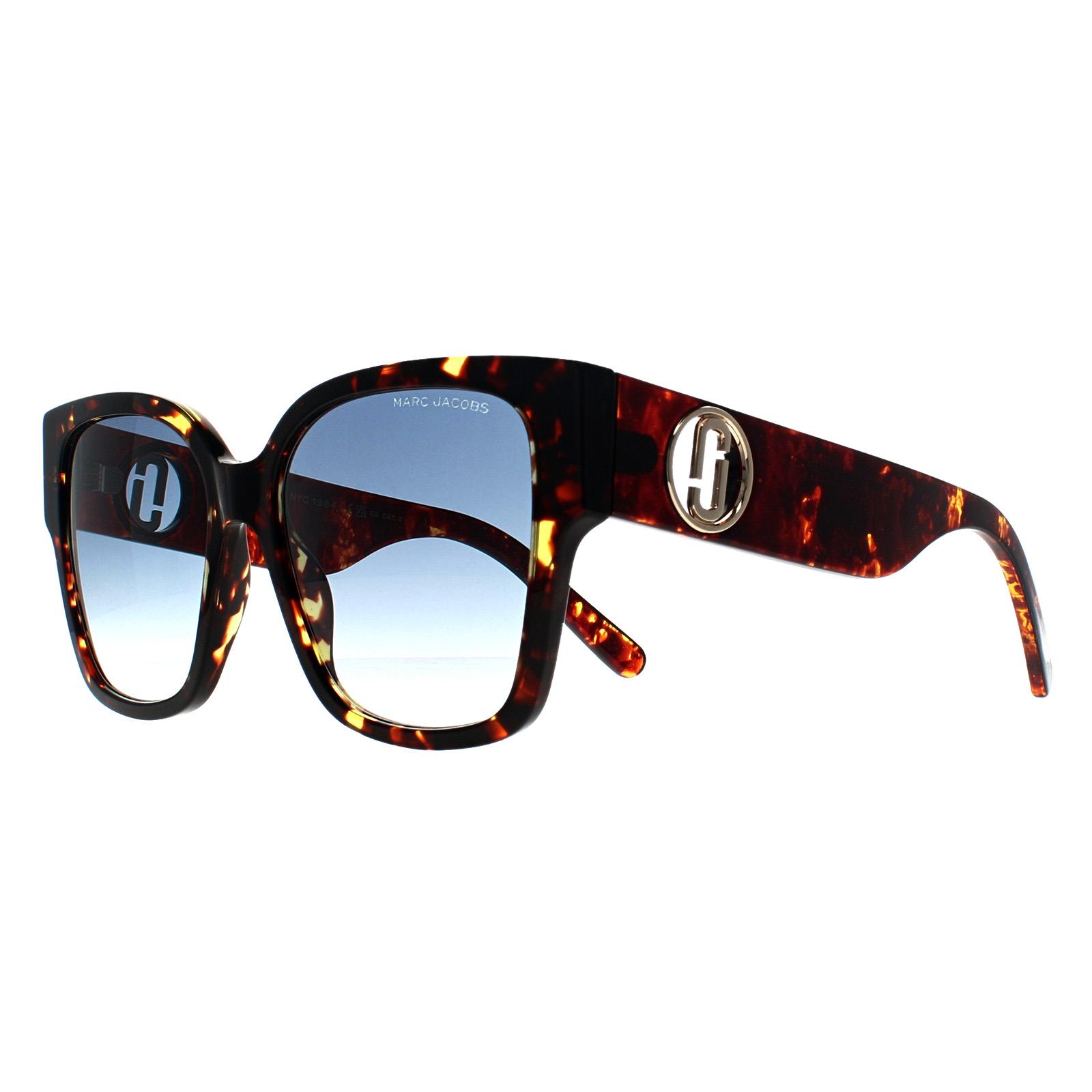 Brown Marc Jacobs Brown Square Dark Havana Blue Gradient MARC 698/S, Image 2 of 3