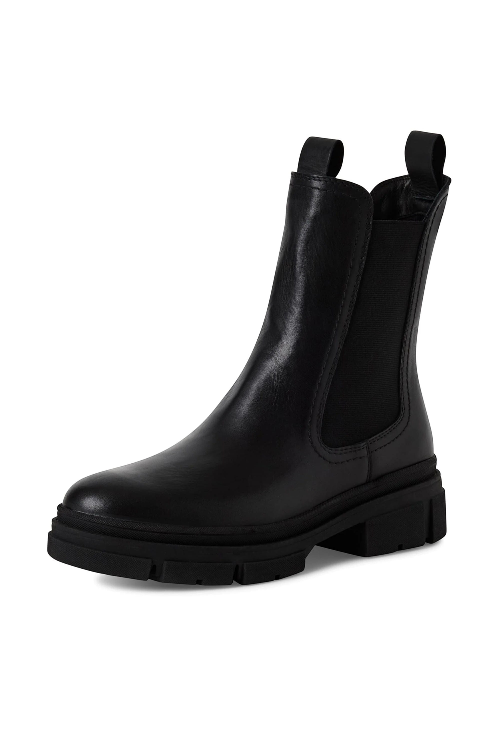 Black Tamaris Black Tamaris Womens Black High Chelsea Boots, Image 3 of 7