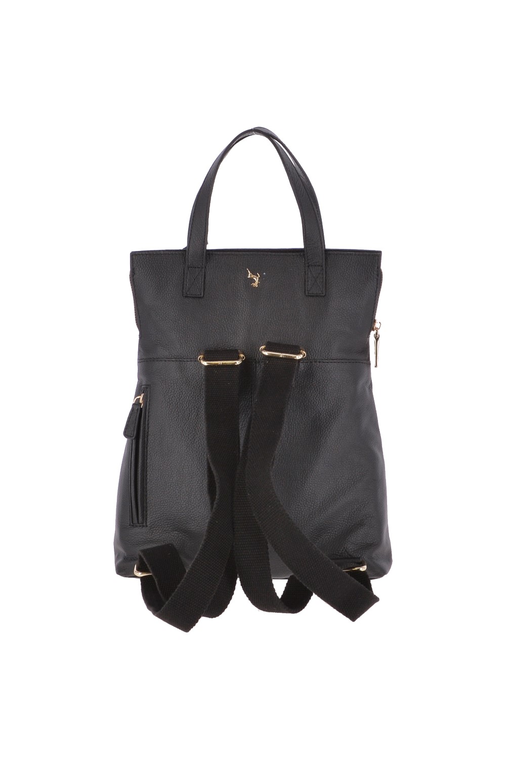 Black 'Borsa Zainetto' 2 in 1 Leather Backpack Handbag, Image 3 of 3