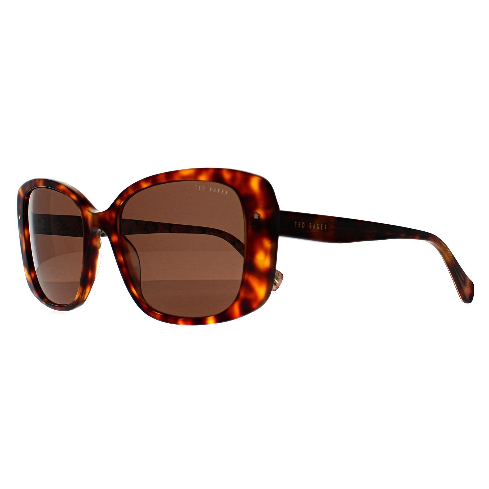 Brown Ted Baker Brown Square Tortoise Floral Brown TB1740 Penelope, Image 2 of 3
