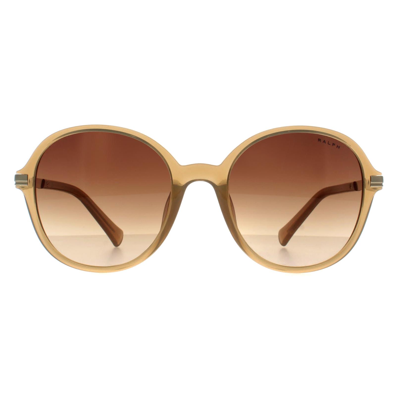 Brown Round Shiny Milky Light Brown Brown Gradient RA5297U, Image 1 of 4