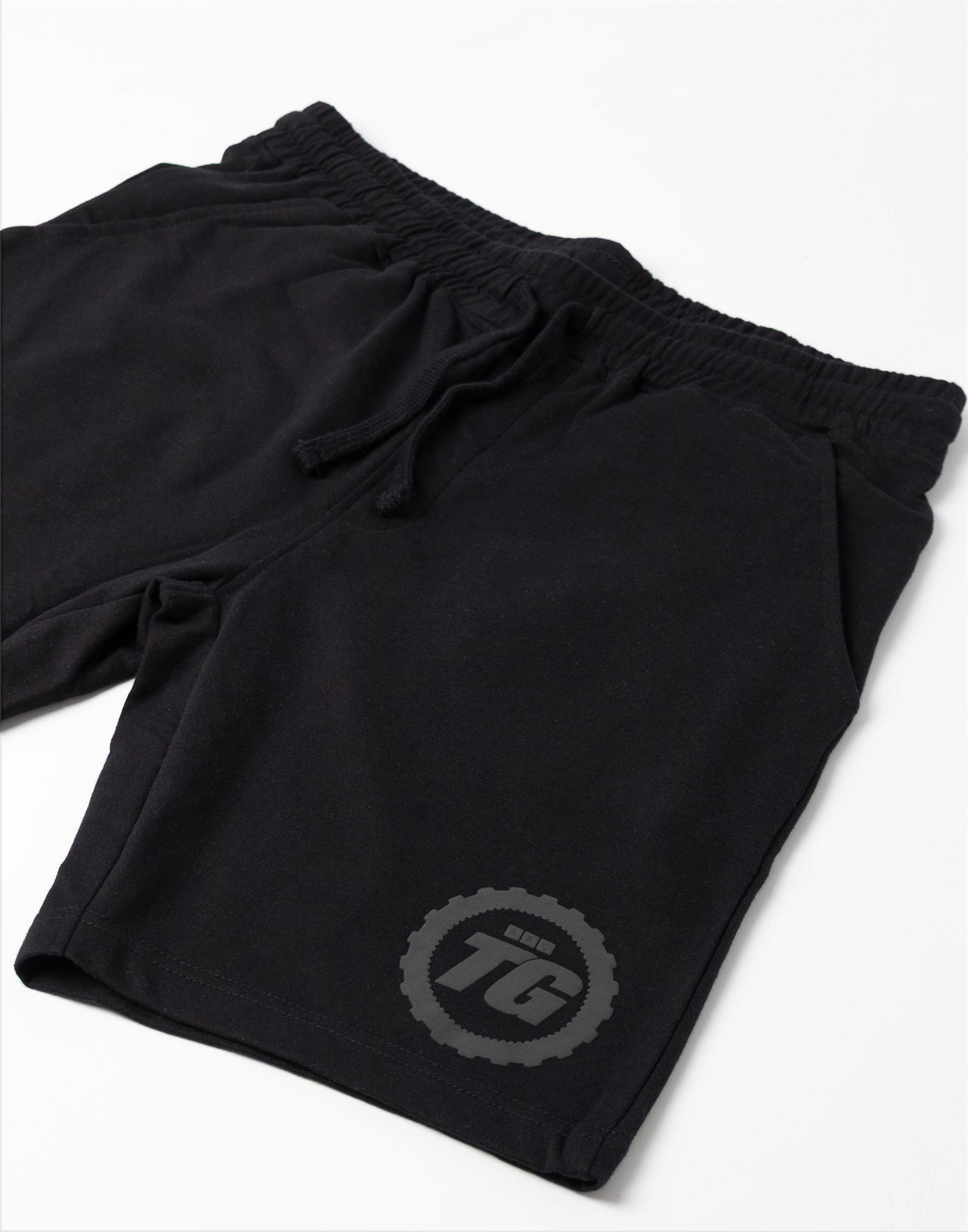 Black Top Gear Logo Unisex Black Shorts, Image 3 of 6