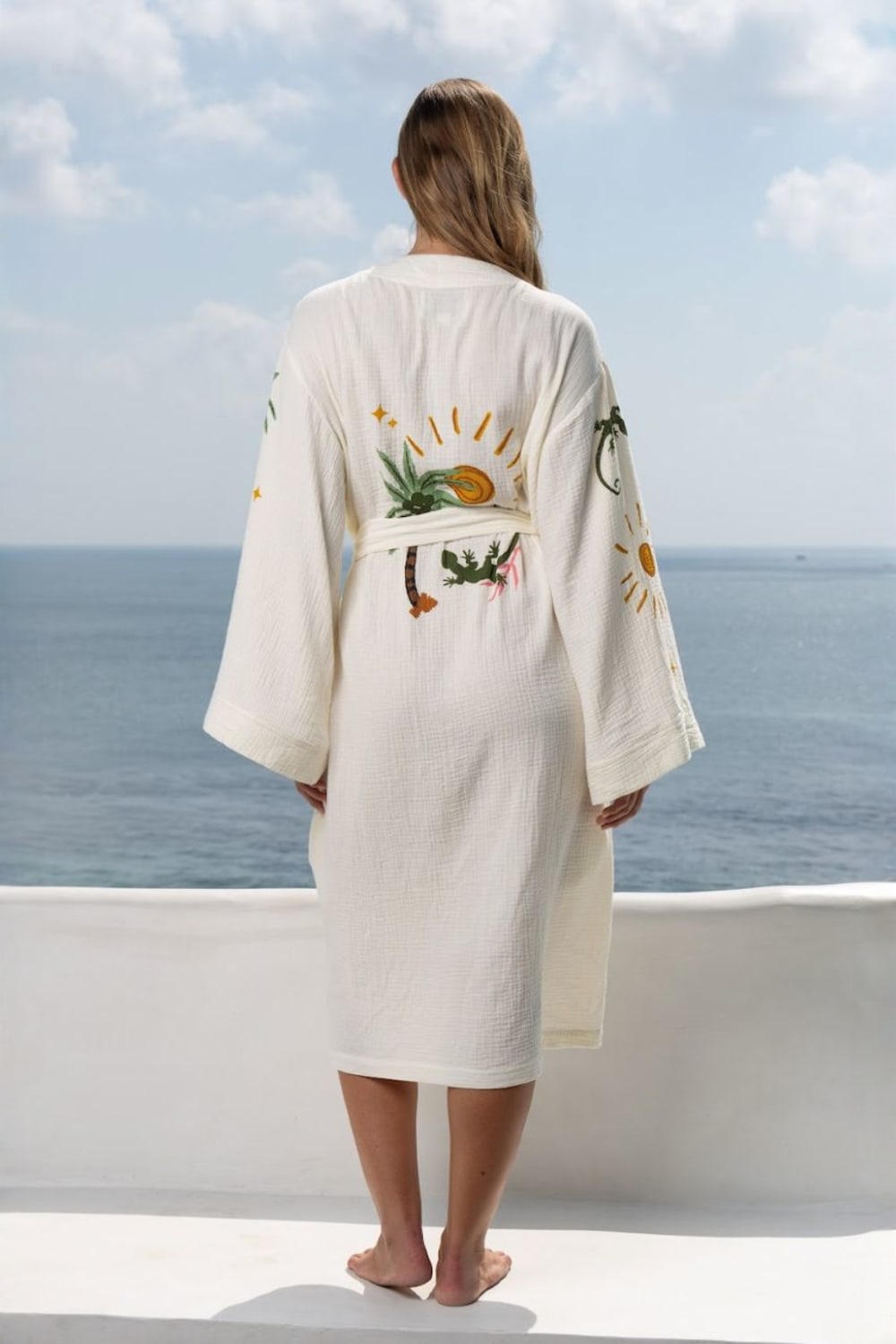 Tropical Muslin Dressing Gown, Image 3 of 4