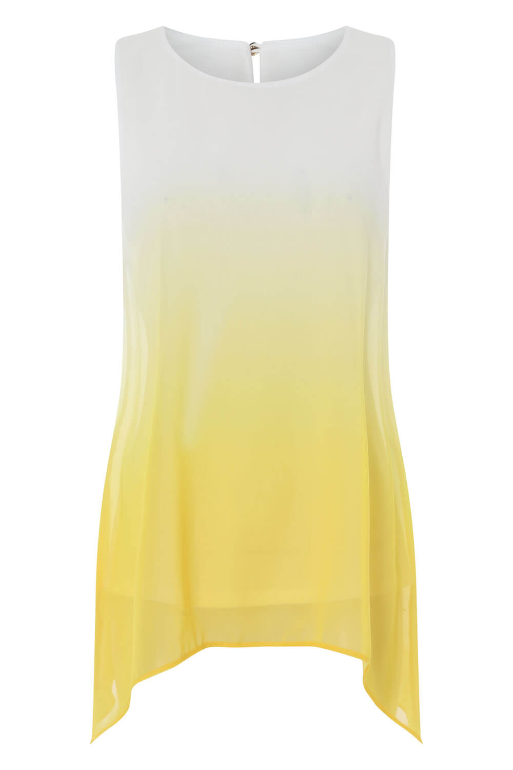 Yellow Ombre Print Overlay Top, Image 5 of 8