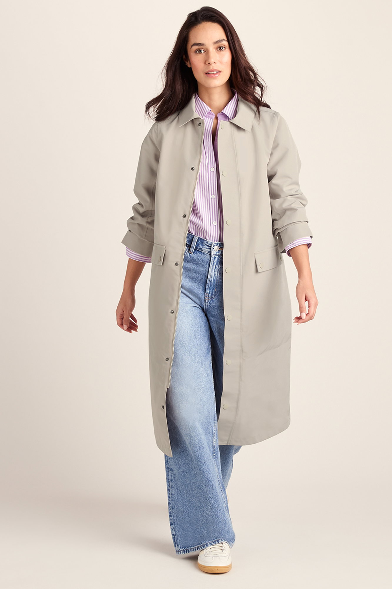 Beige Remi Classic Waterproof Car Coat, Image 5 of 5