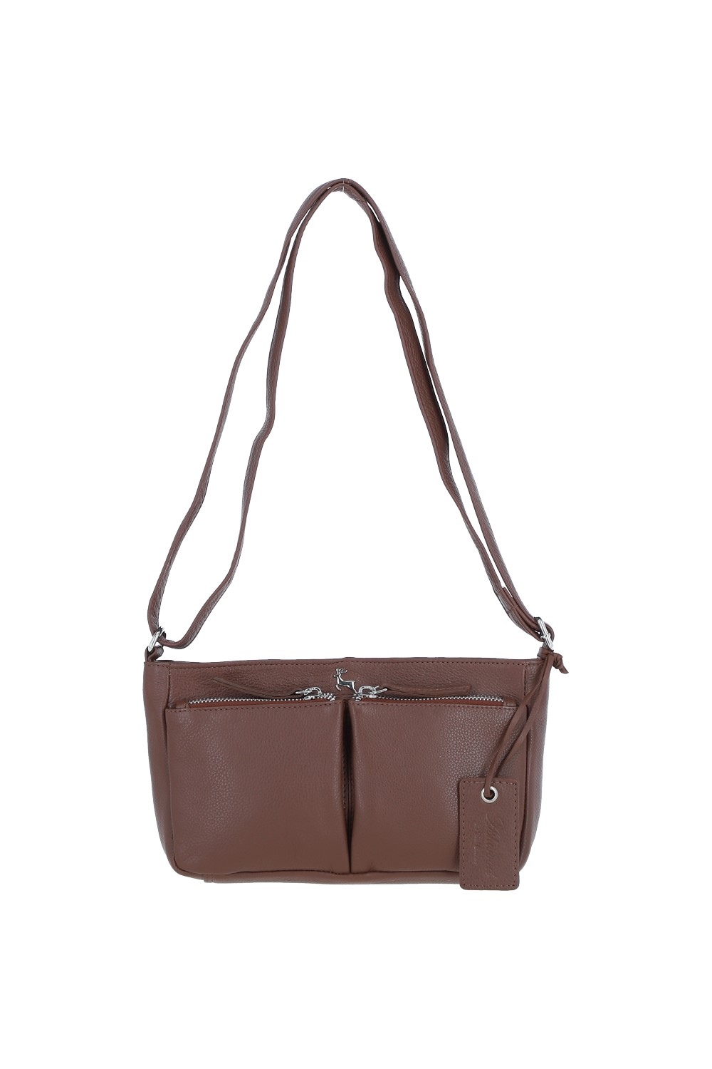 Brown 'Iverness' Real Leather Crossbody Bag, Image 2 of 5