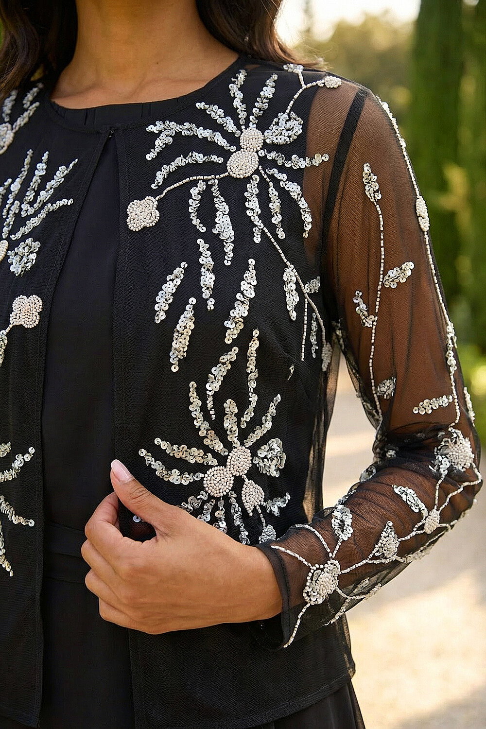Black Embellished Detail Jacket, Image 5 of 4