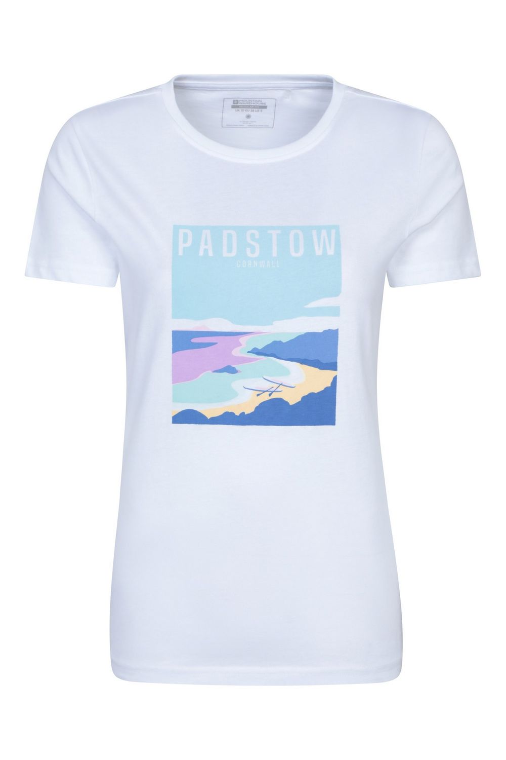White Padstow Short Sleeved TShirt, Image 1 of 4