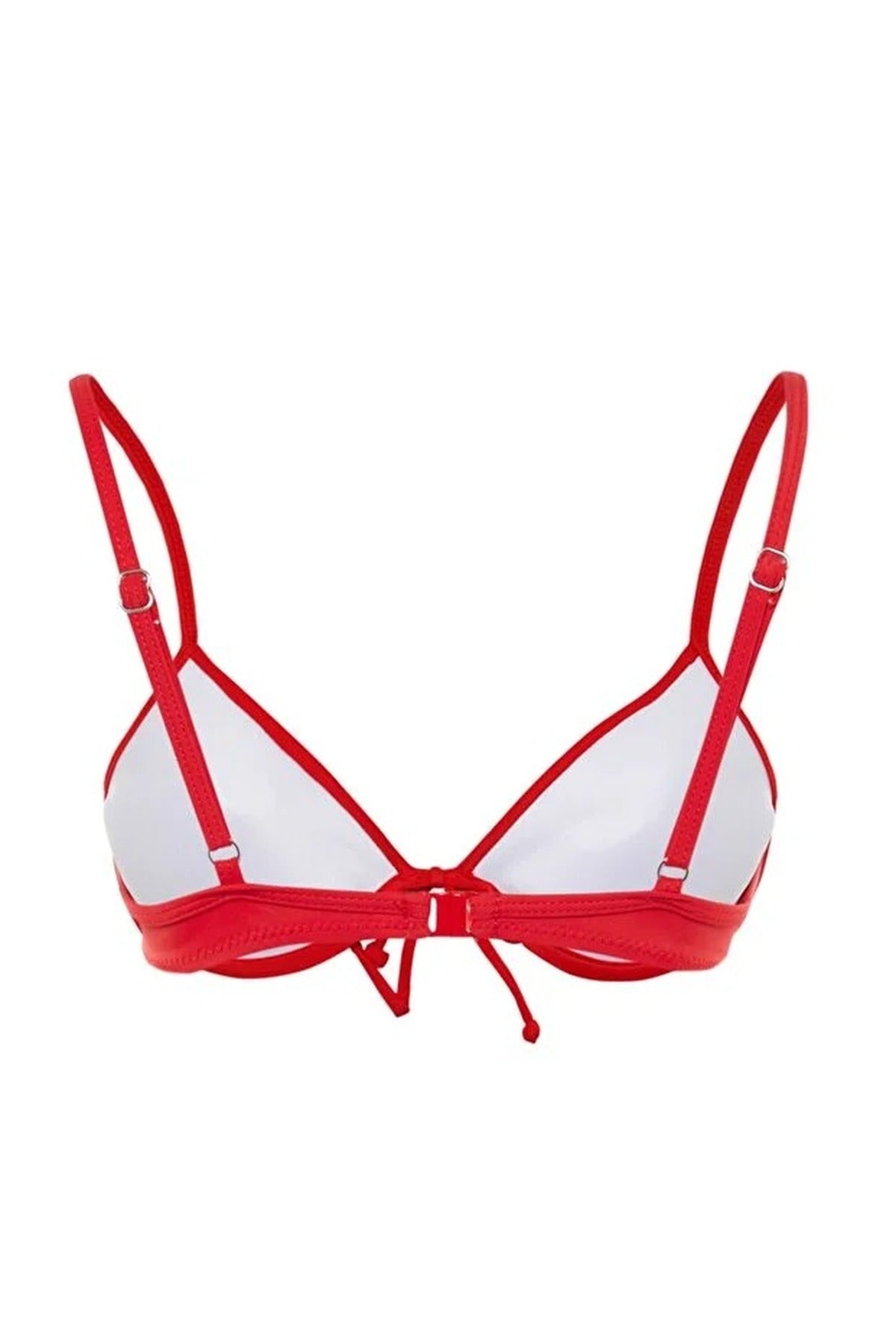 Red WOVCOR Red Bow Detail Padded Balconette Bikini Top, Image 4 of 5