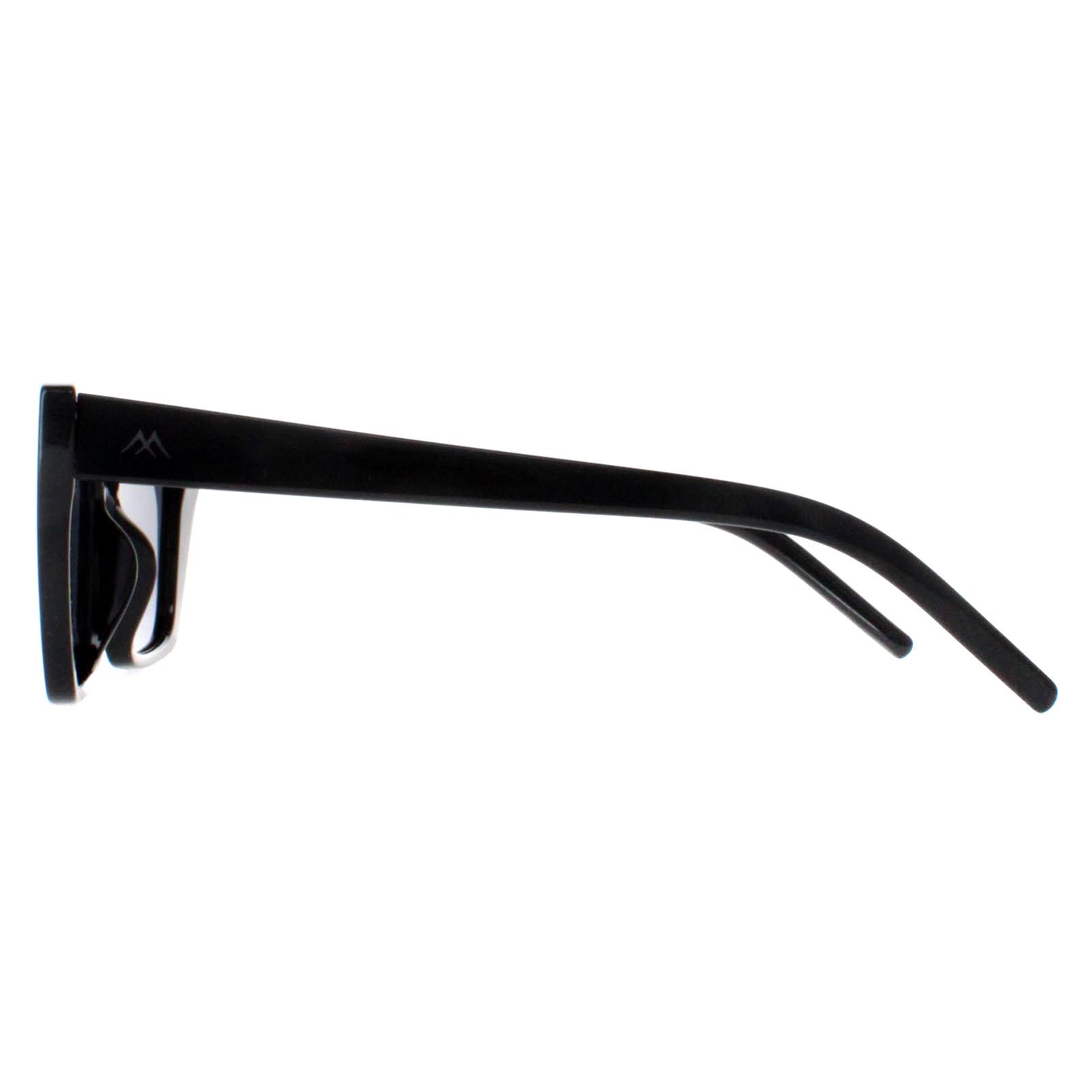 Black Cat Eye Shiny Black Smoke Polarized MP64, Image 3 of 4