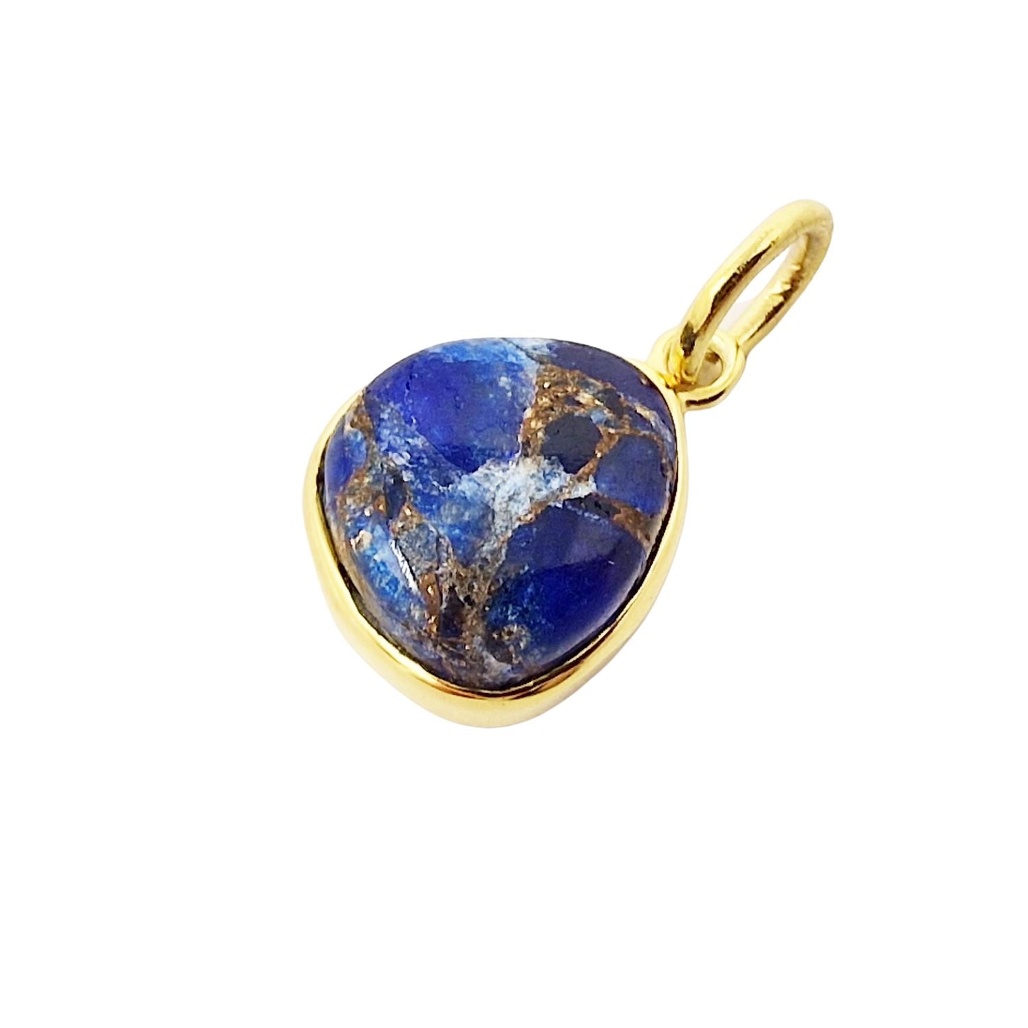 Blue Gold Plated Sapphire September Birthstone Pendant