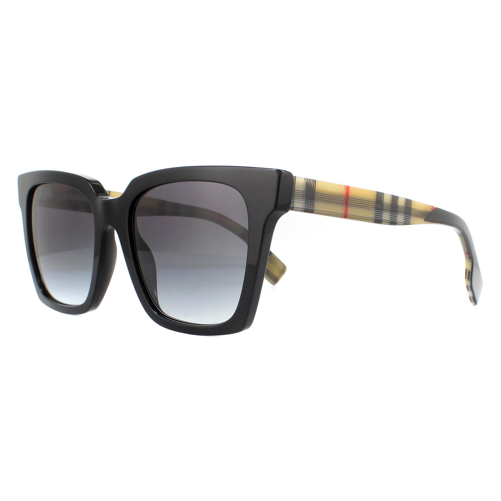 Black Burberry Black Square Black Grey Gradient BE4335 Sunglasses, Image 2 of 6