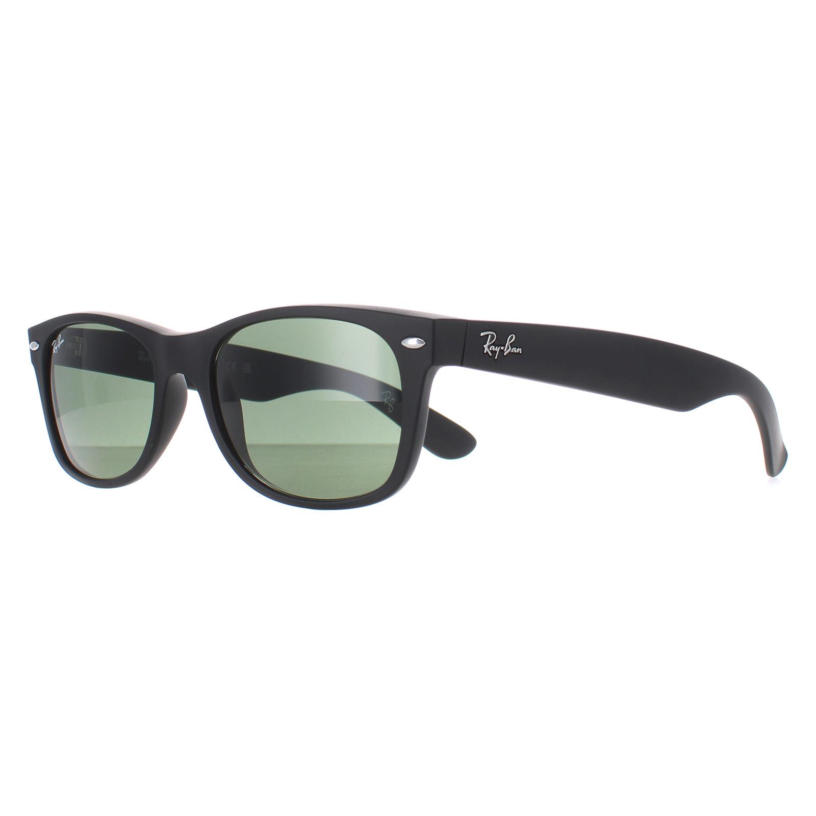 Black Ray-Ban Black Rectangle Black Rubber Green Sunglasses, Image 2 of 6