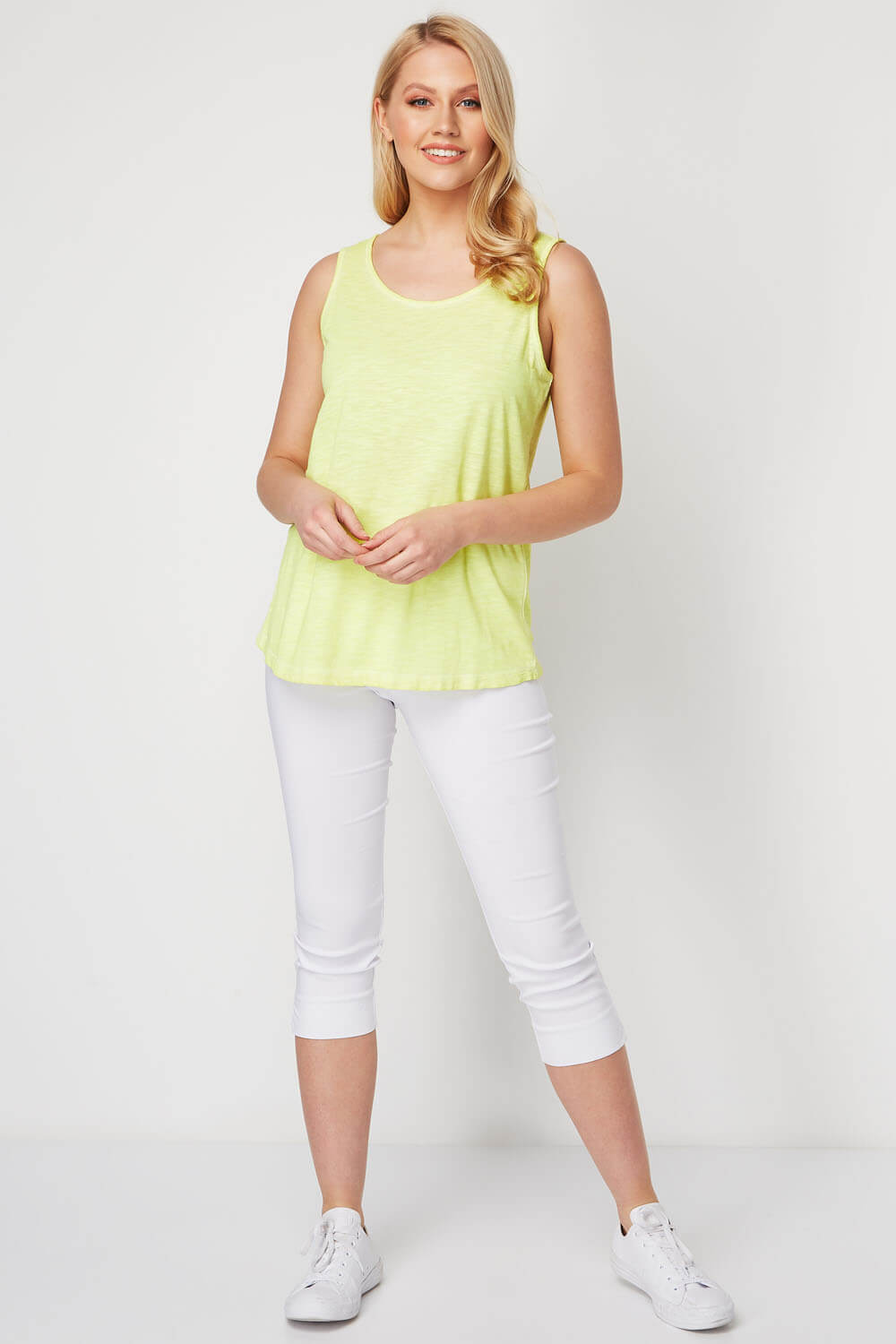 Lime Bow Back Vest Top, Image 3 of 5