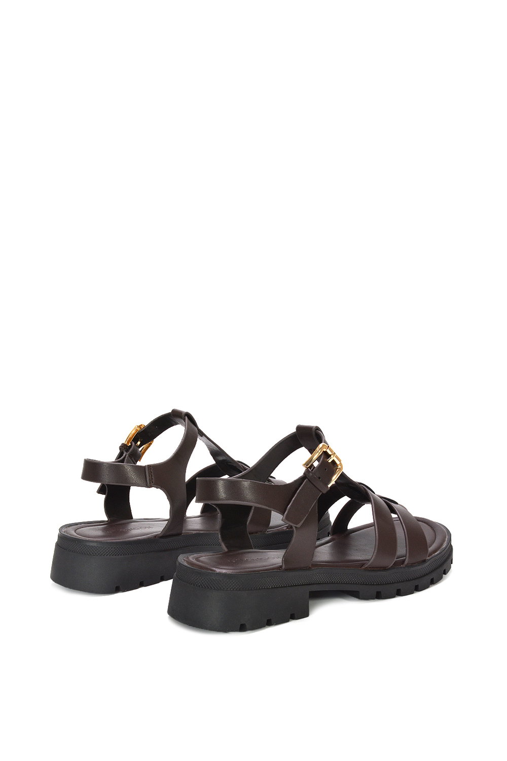Brown XY LONDON Brown 'Maddison' Chunky Gladiator Sandals With Ankle Strap, Image 4 of 6