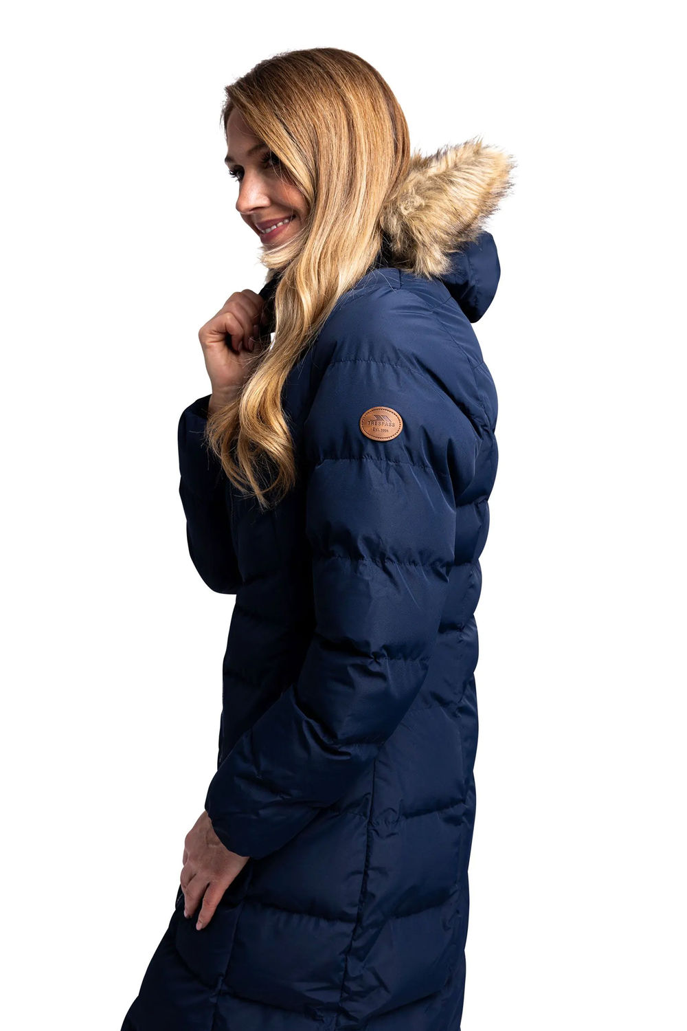 Navy Trespass Navy Audrey Padded Jacket, Image 3 of 5