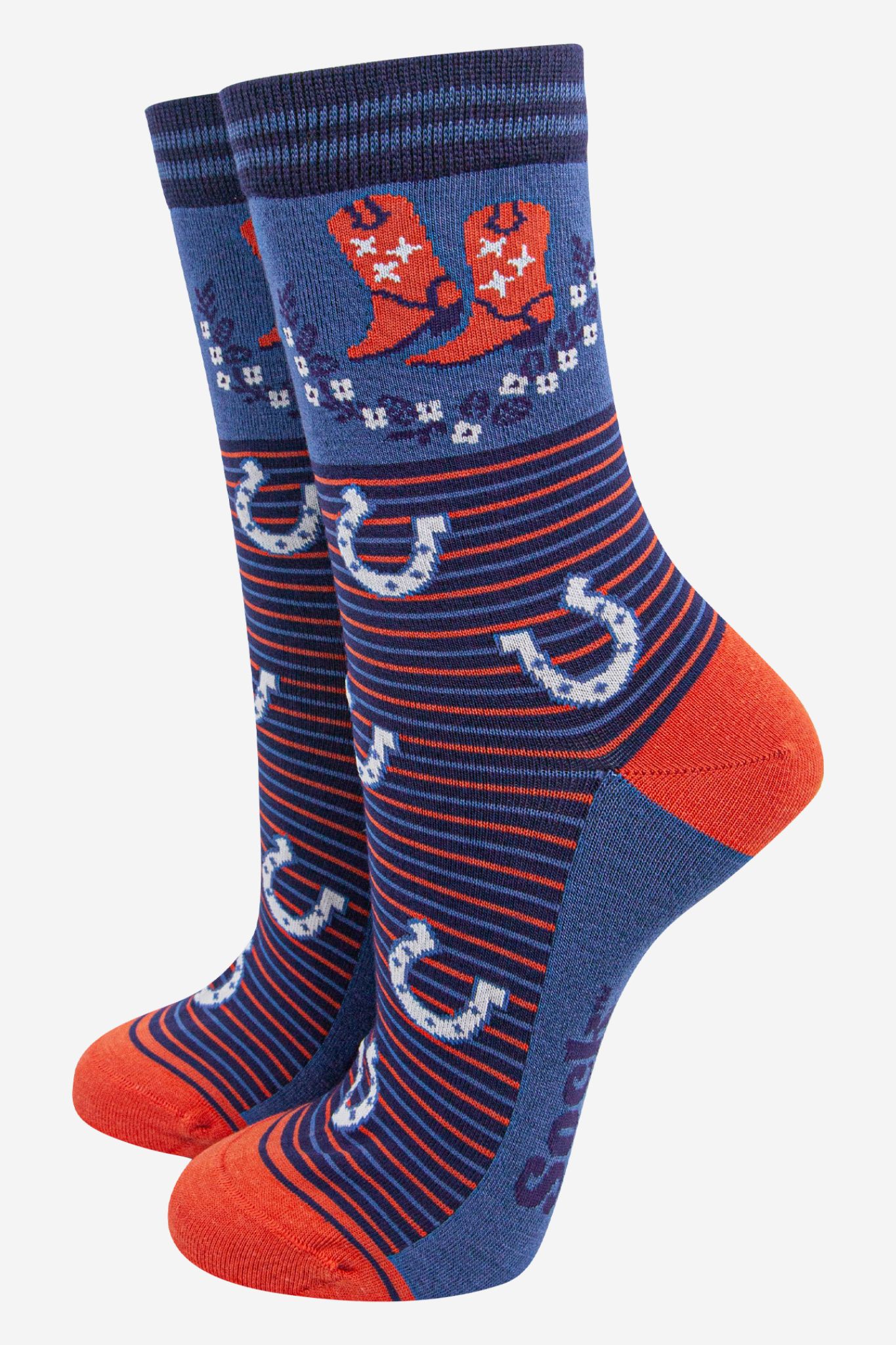 Multi Wild West Cowboy Bamboo Socks Gift Box, Image 3 of 5