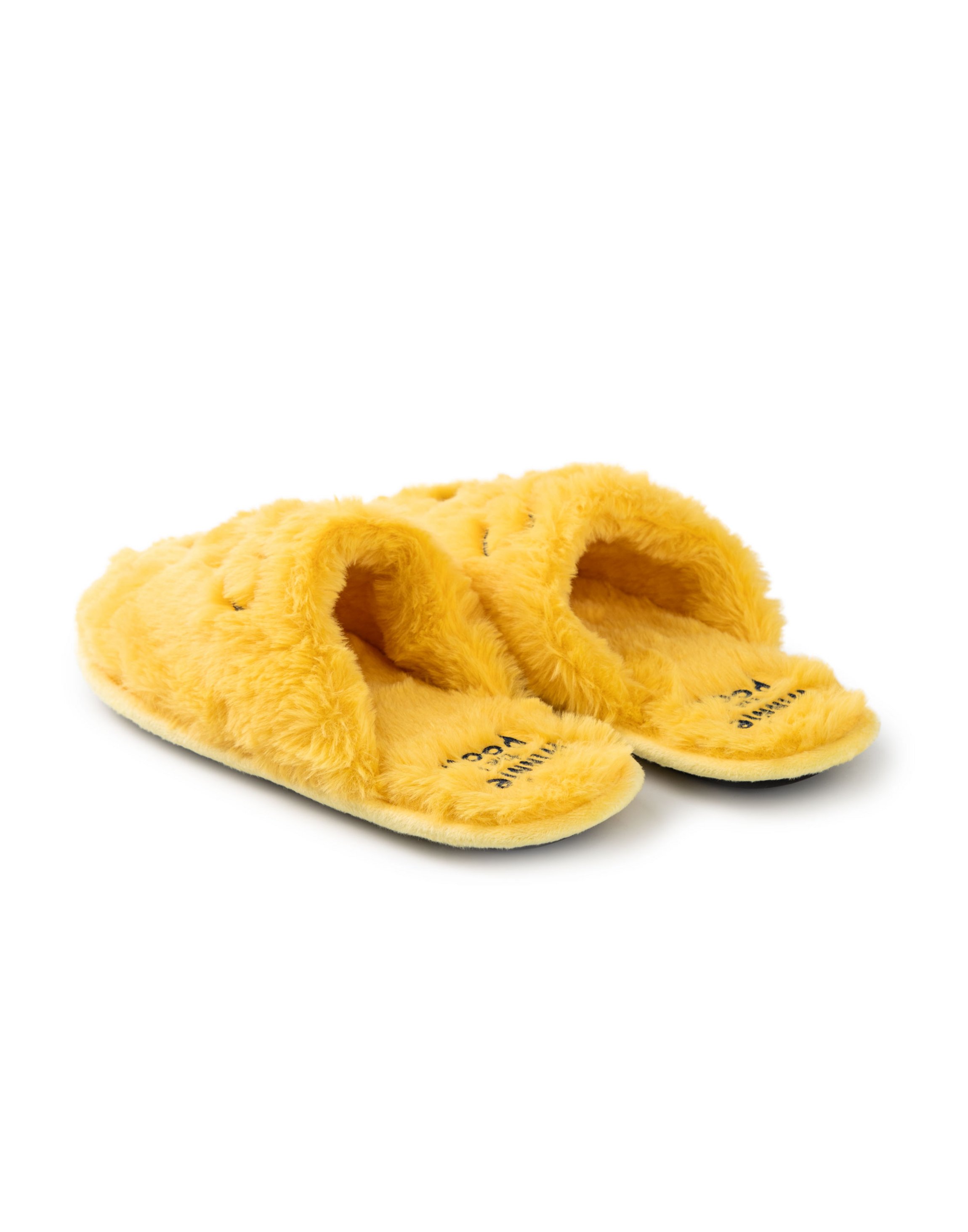 Yellow Winnie the Pooh Embroidered Face UK Slippers, Image 4 of 6
