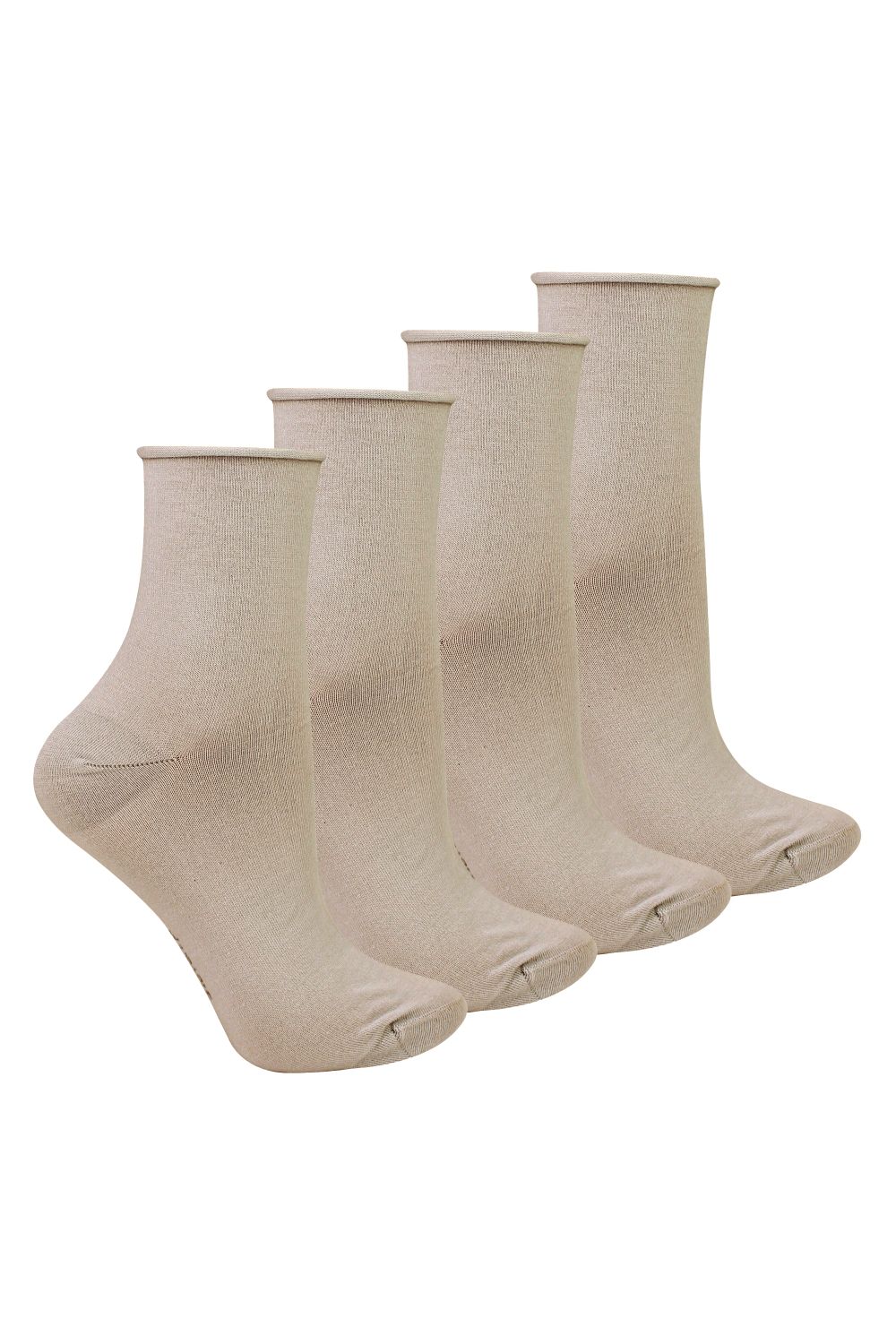 Beige Bamboo Sensory Soft Seamless Socks Set, Image 1 of 4