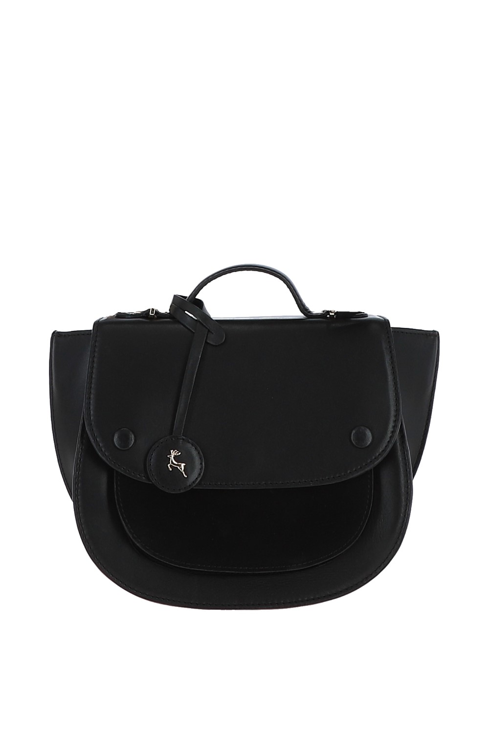 Black 'Donata' Cambridge Style Saddlebag, Image 1 of 4
