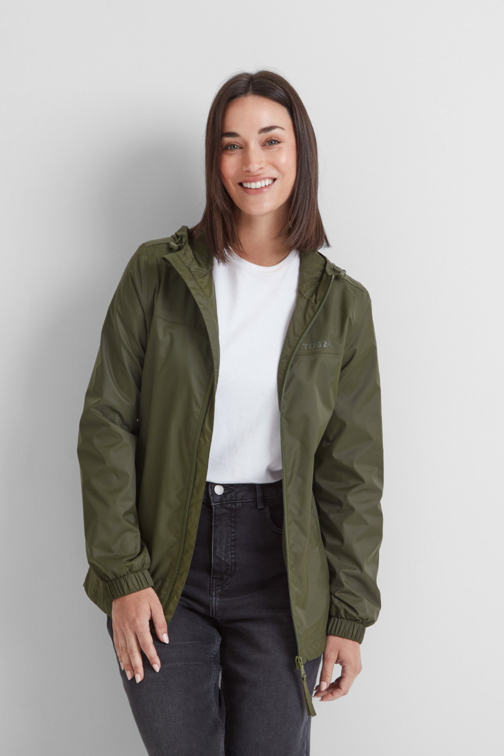 Khaki Craven Waterproof Packaway Jacket, Image 1 of 6