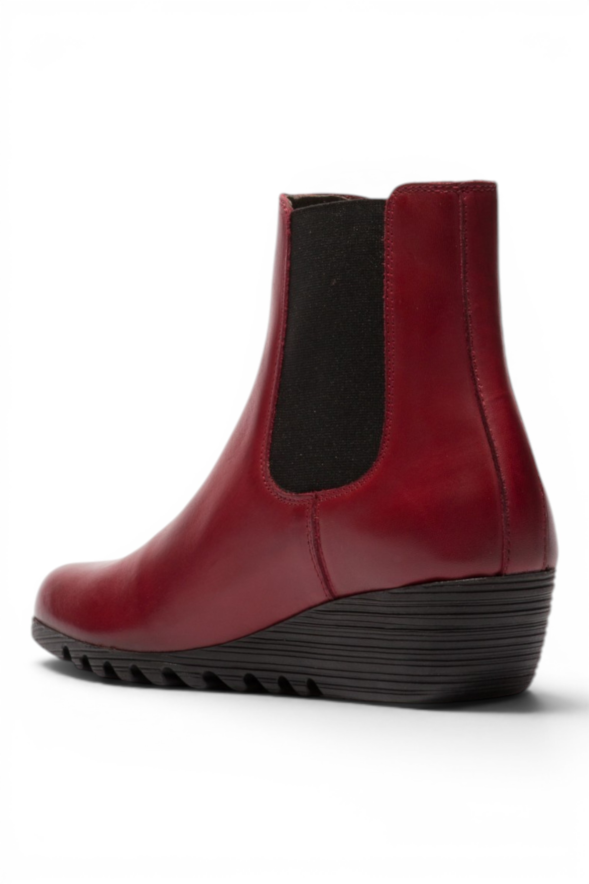 Burgundy Womens Leather heel Chelsea Boot-ORFU496, Image 4 of 5