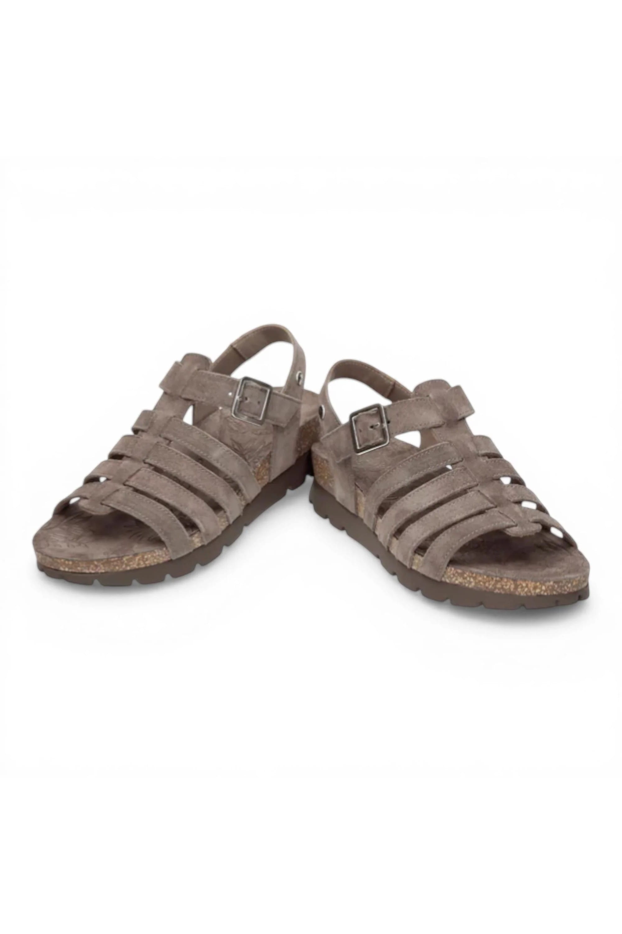 Grey Womens Suede Wedge Sandals - Sasha B6, Image 6 of 8