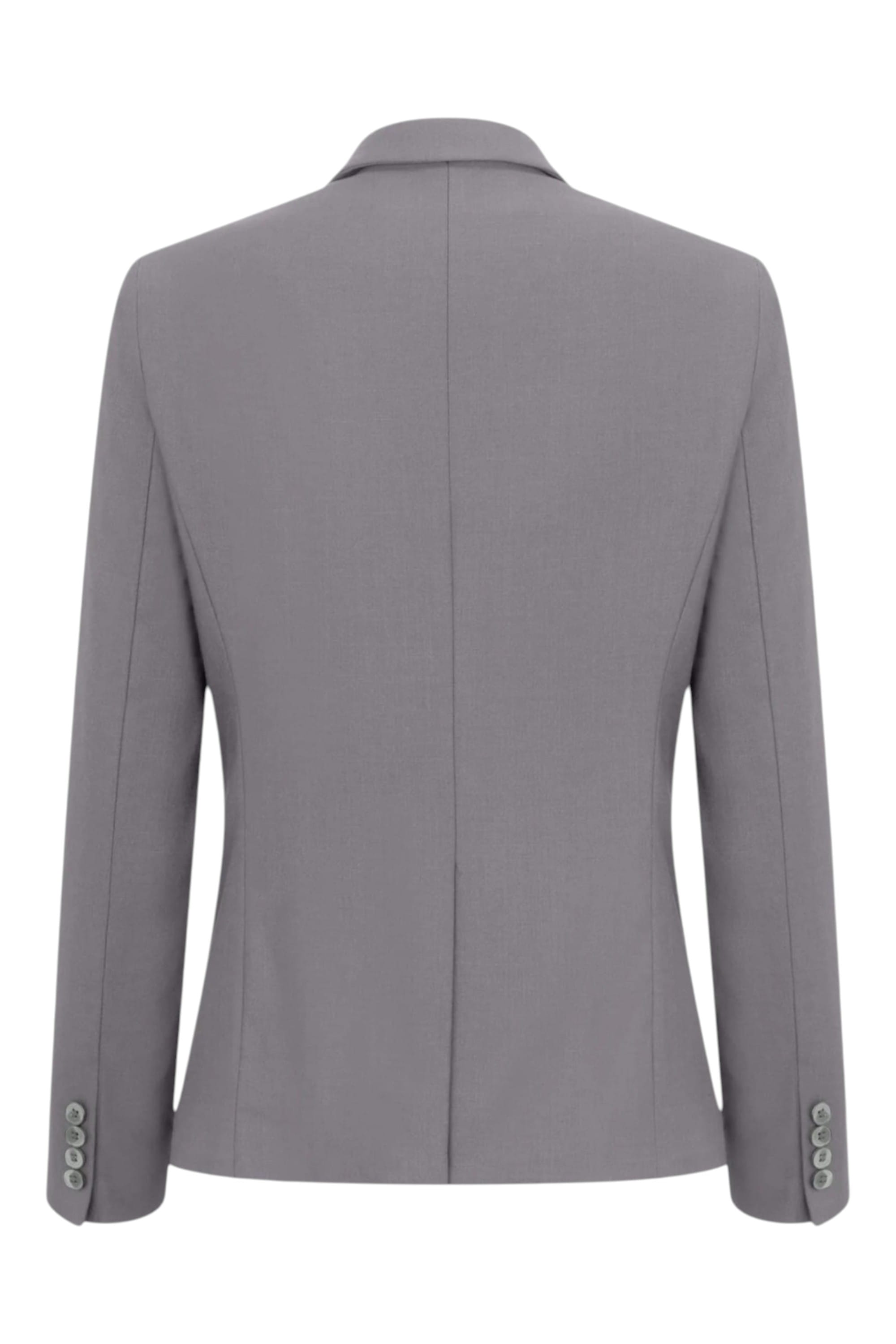 Grey Womens 3 Piece Plain Grey Formal Office Suit, Image 7 of 8