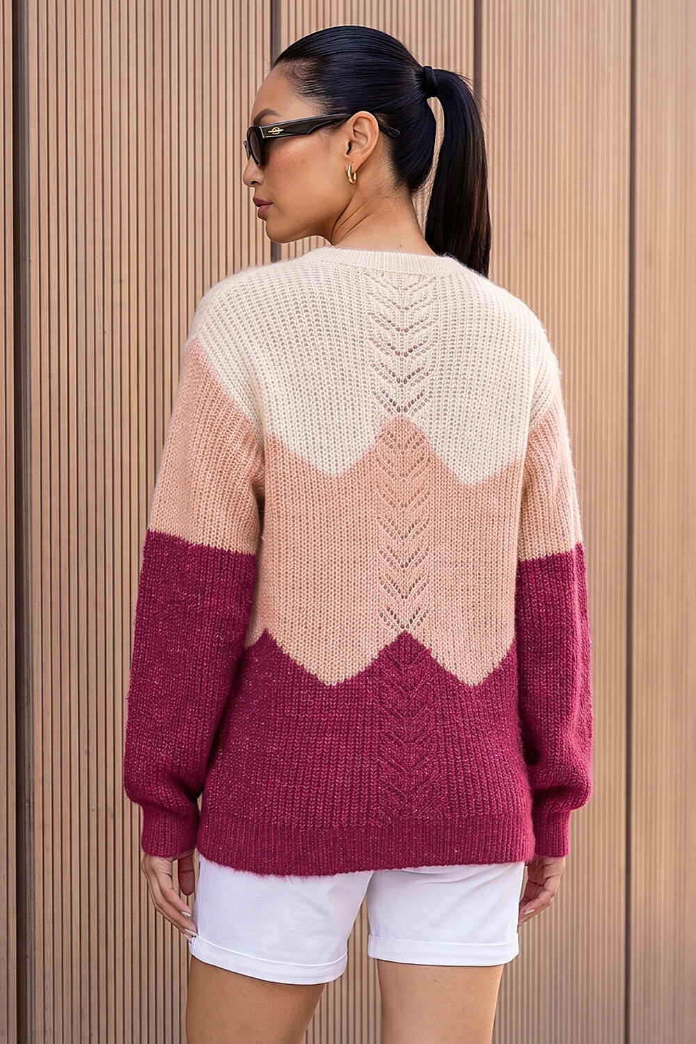Pink Fluffy Sparkle Knit Jumper, Image 3 of 4