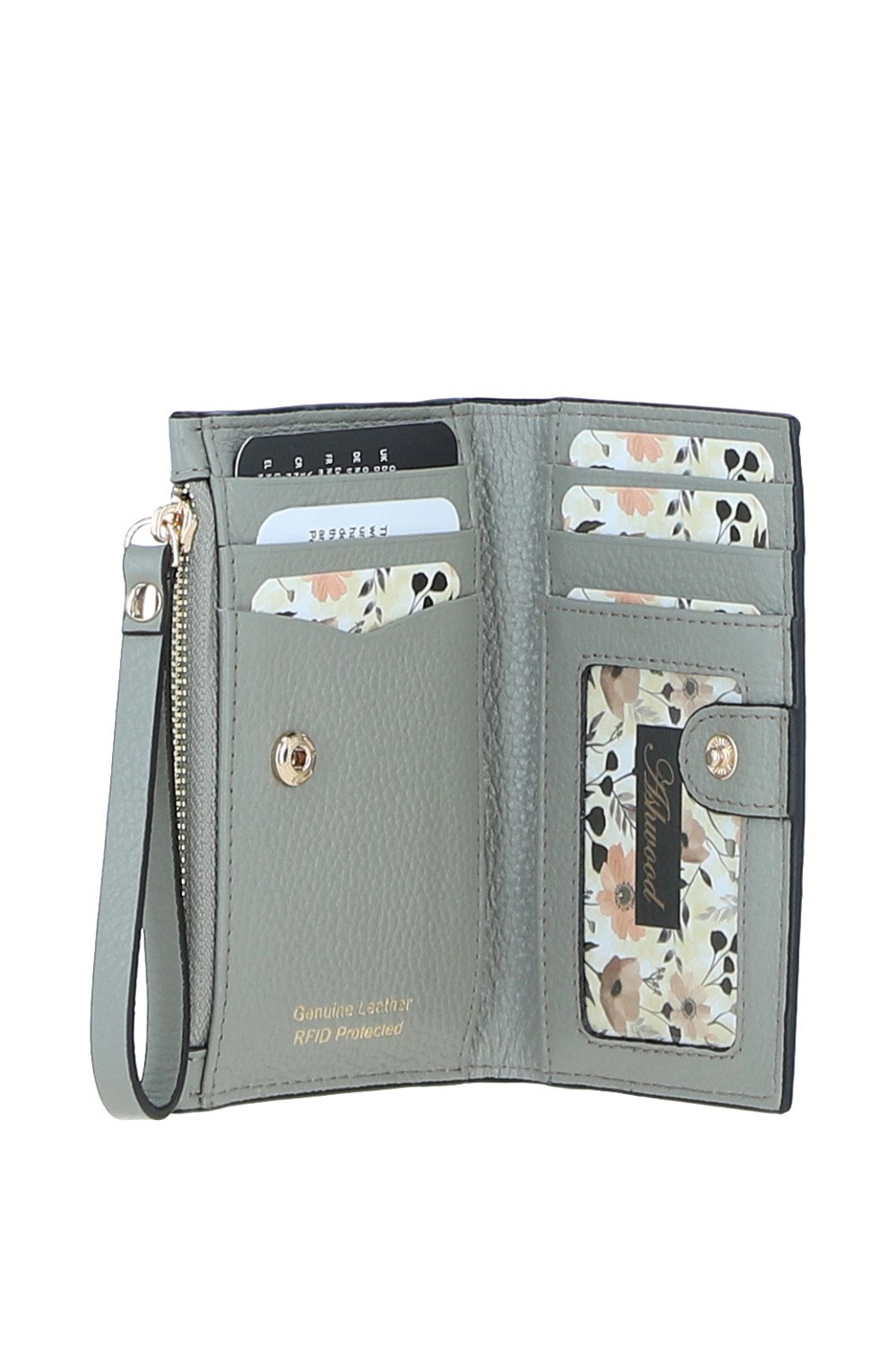 Olive 'Vivienna' Real Leather Purse, Image 3 of 4