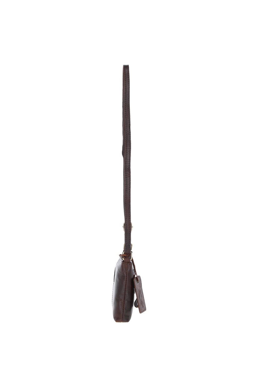 Dark Brown Genuine Leather Crossbody Bag, Image 6 of 6