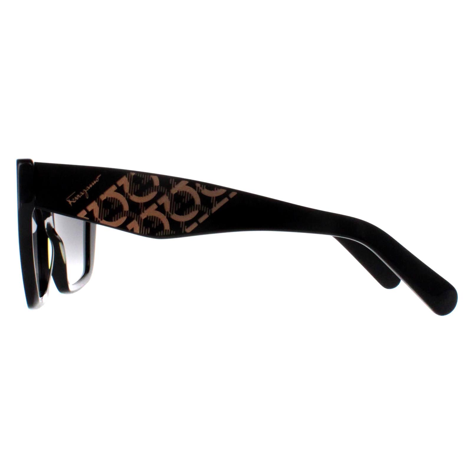 Black Salvatore Ferragamo Black Cat Eye Black Grey Gradient SF1081SE, Image 3 of 4