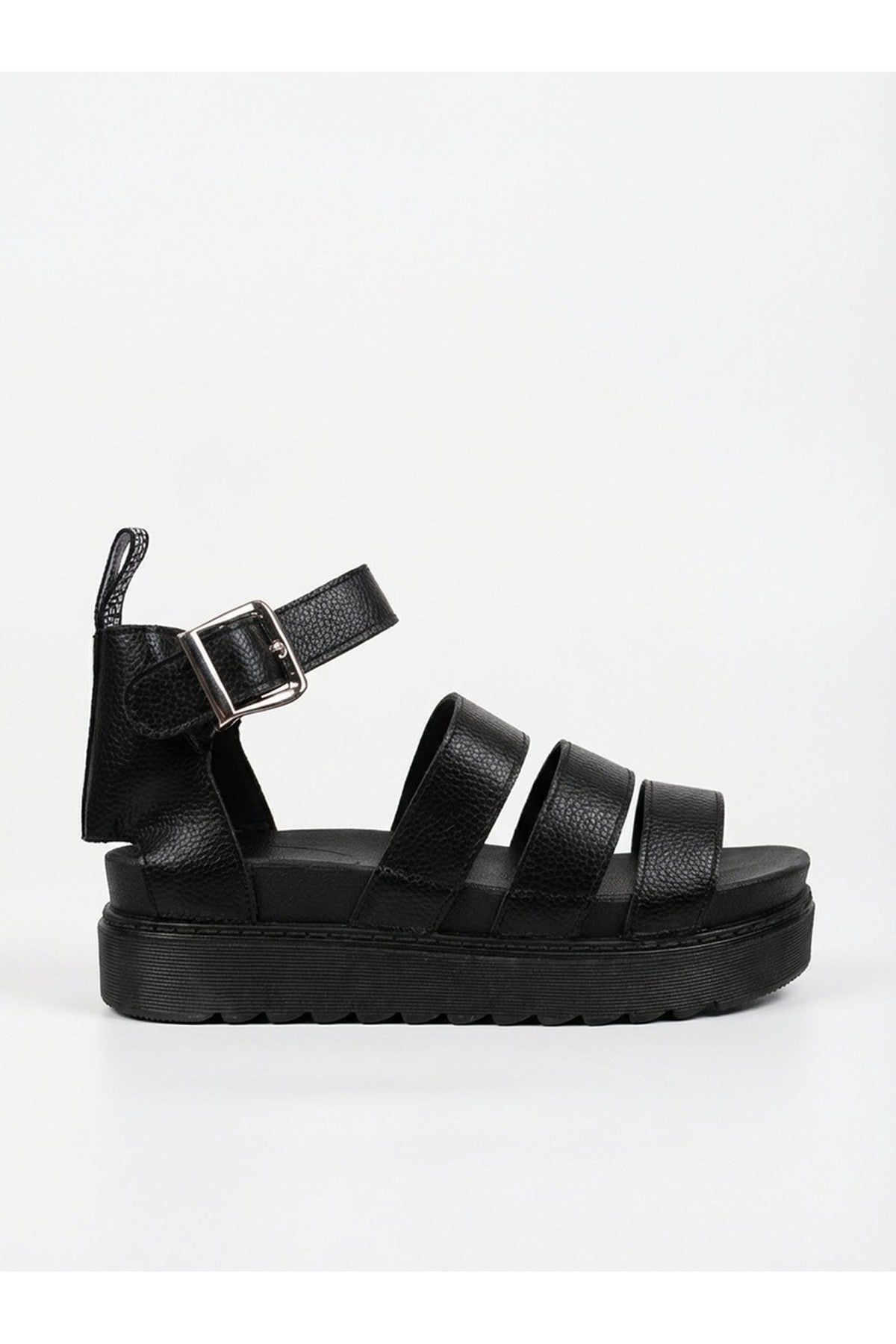 Black Nina Womens Multi Strap Platform Sandals, Image 1 of 5
