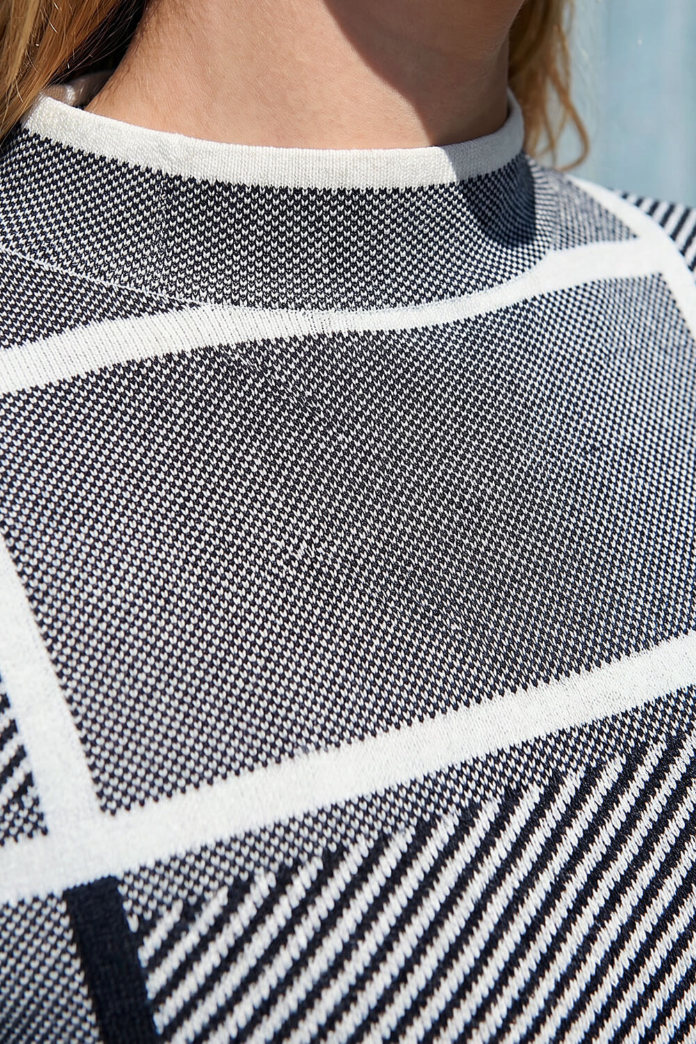 Grey Check Short Sleeve Jumper, Image 5 of 4