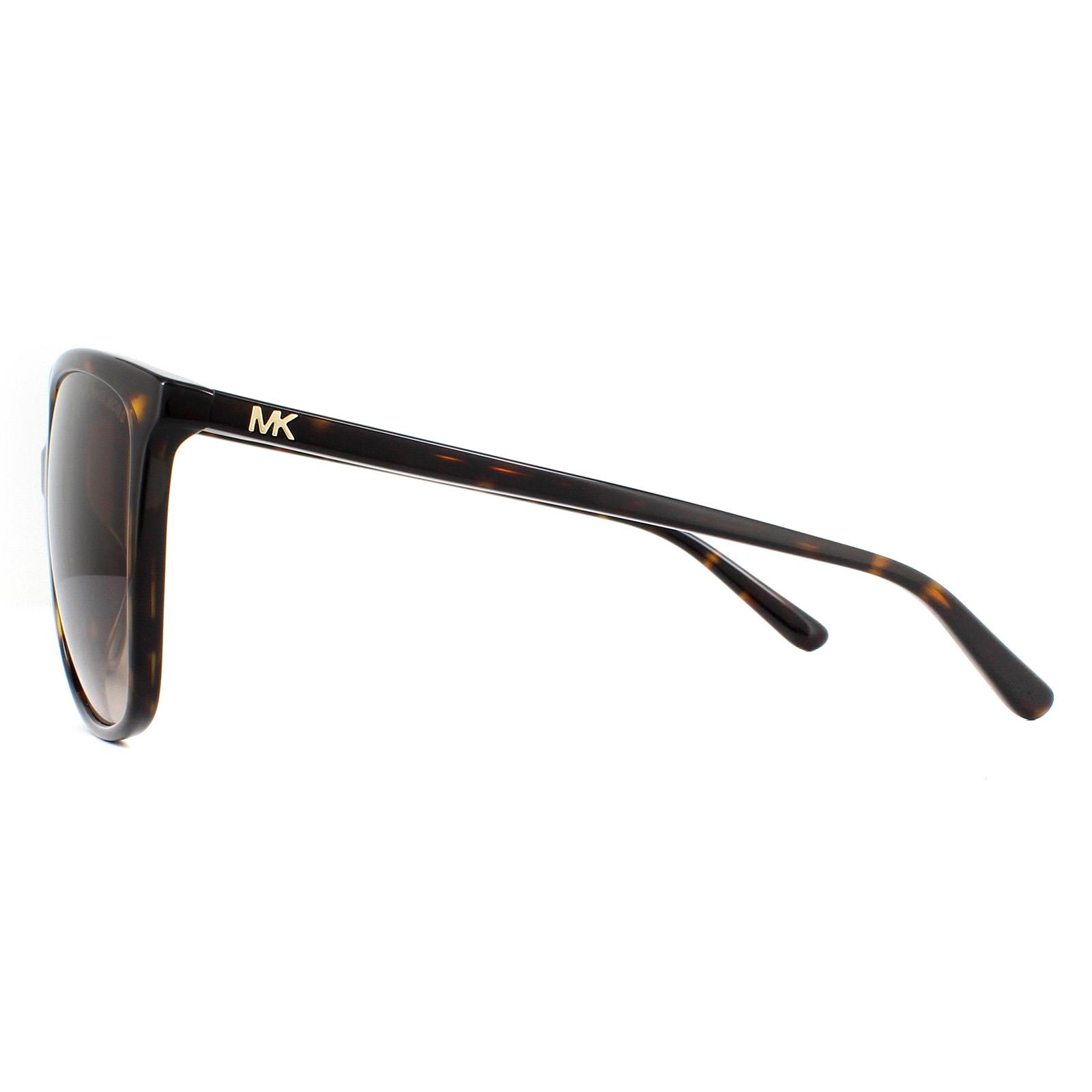 Brown Michael Kors Brown Square Dark Tortoise Brown Gradient Sunglasses, Image 3 of 6